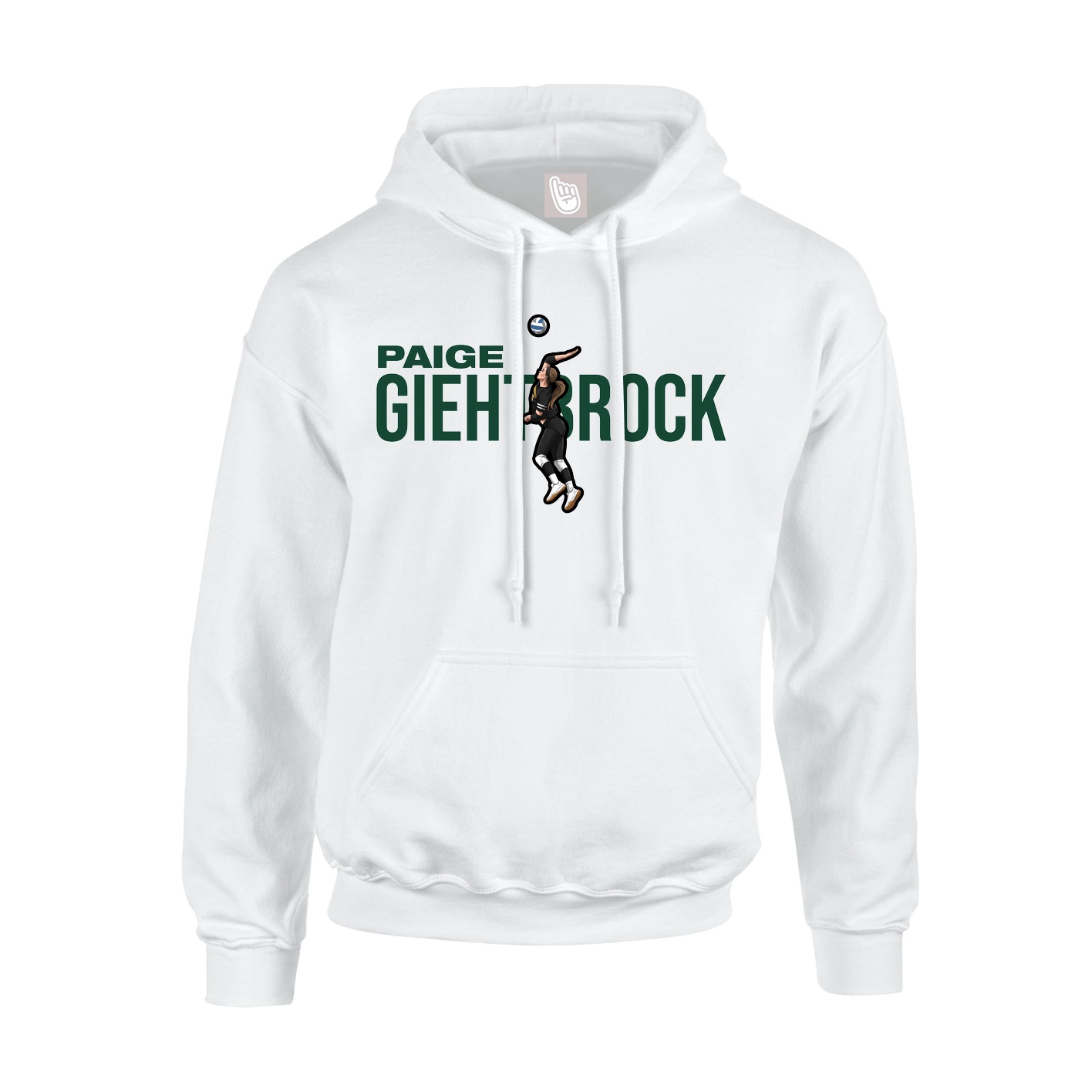 Youth Hoodie — Player Name in White