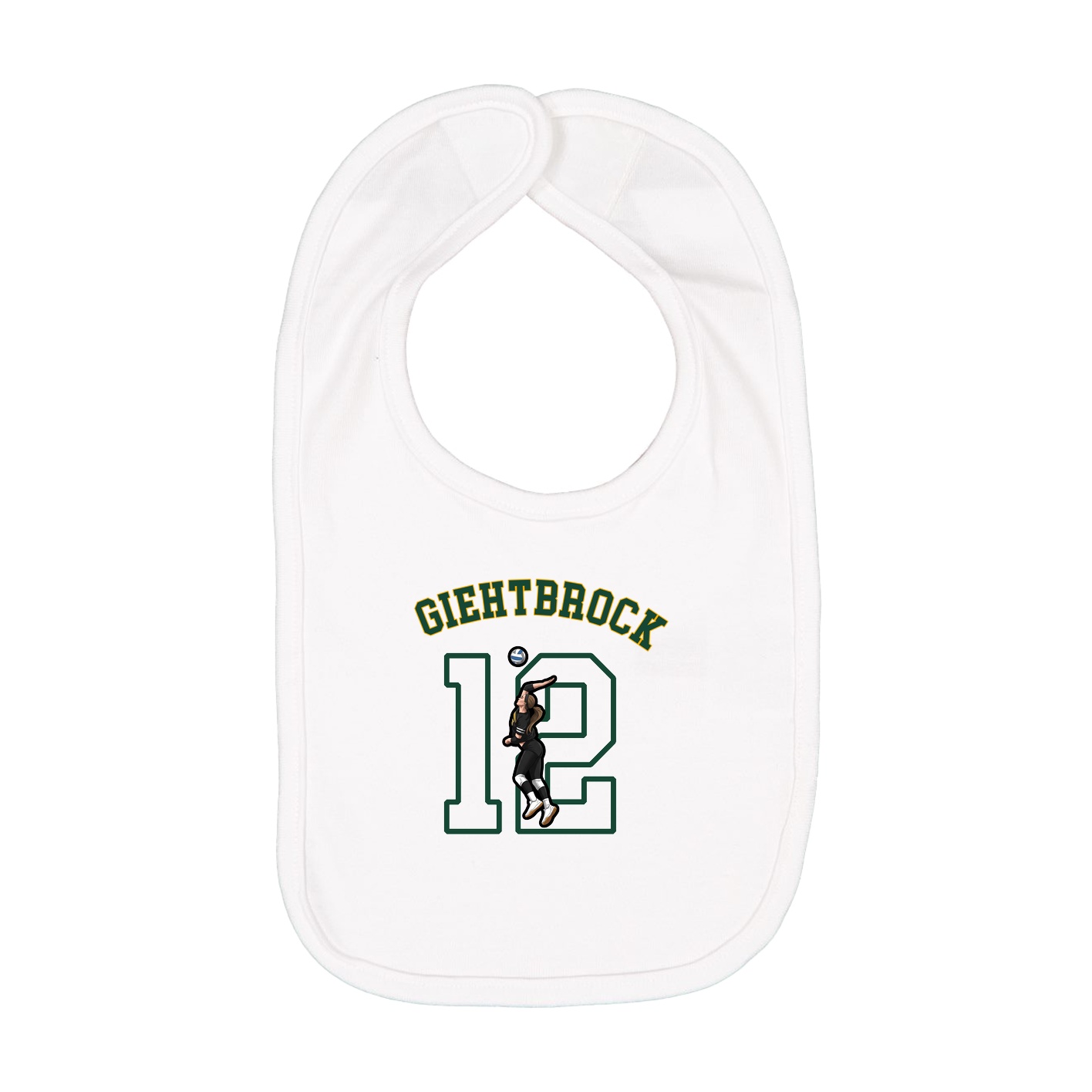 Infant Bib — Shirsey Arch in White