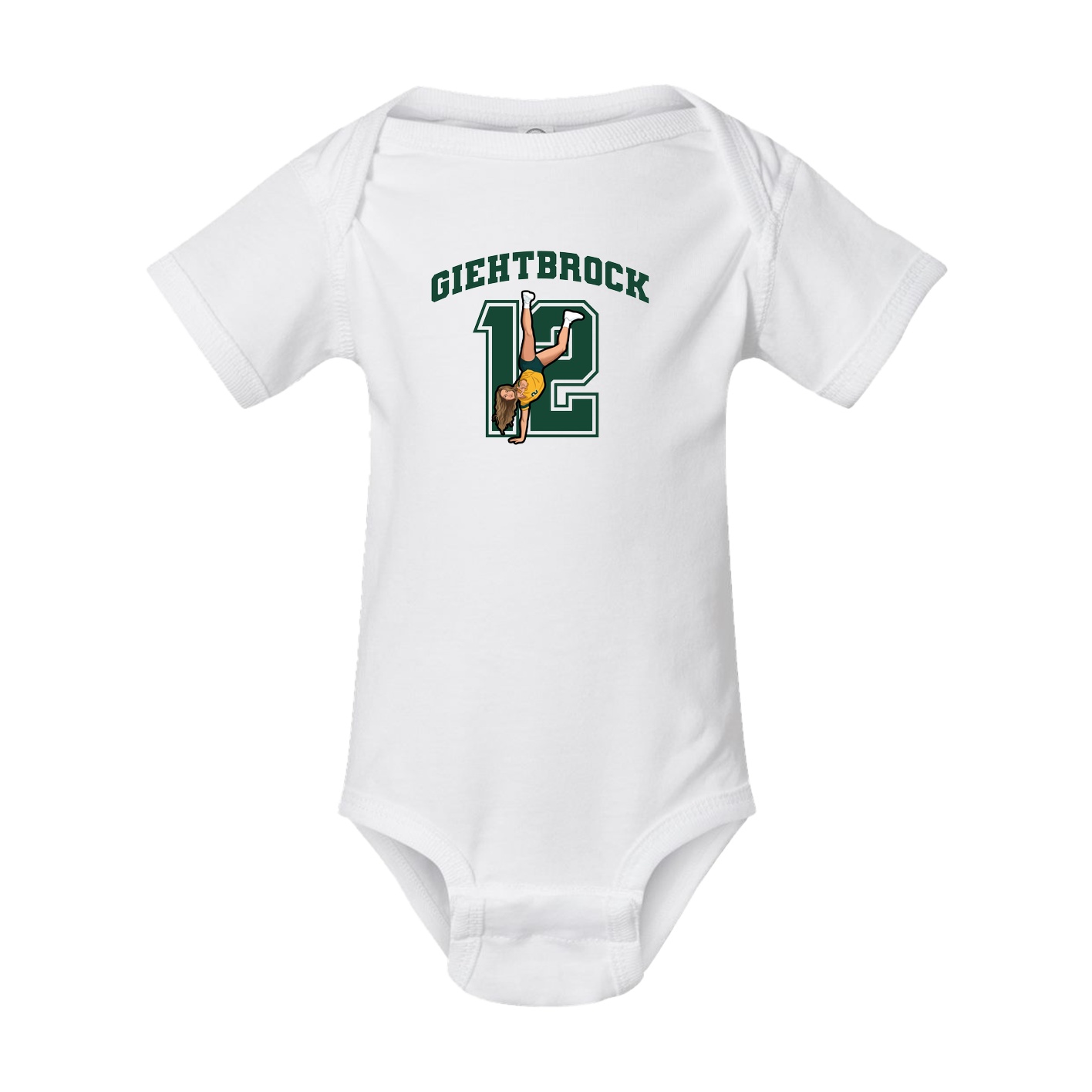 Baby Onesie — Number in White