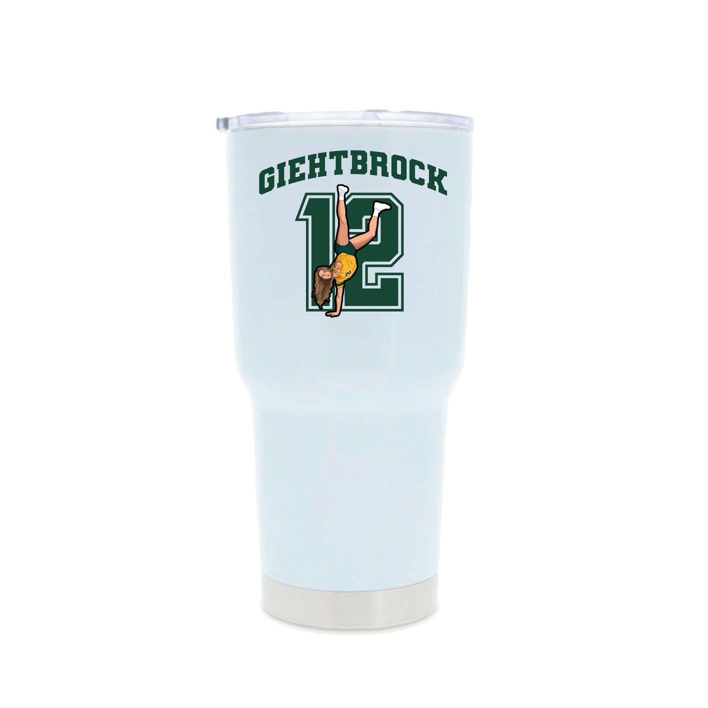 30oz Stainless Steel Tumbler — Number in White