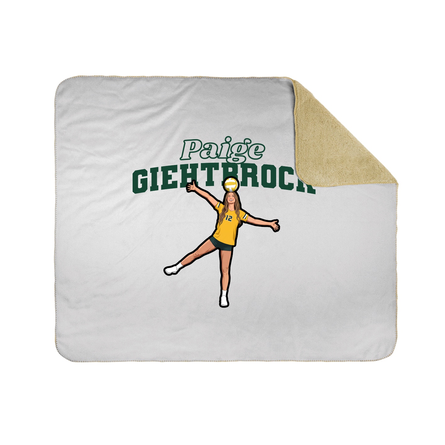 Throw Blanket — Name Arch in White