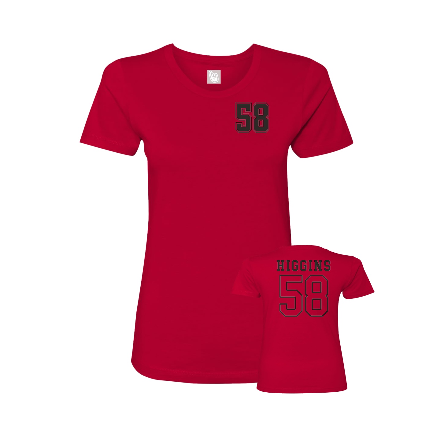 Womens Tee — Chest Back in Red