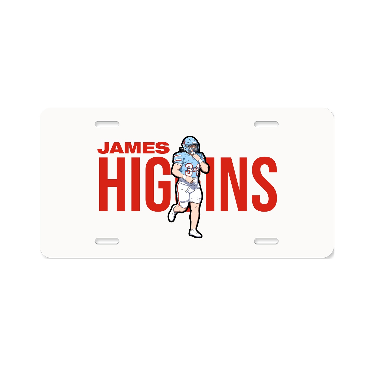 License Plate — Player Name in Classic