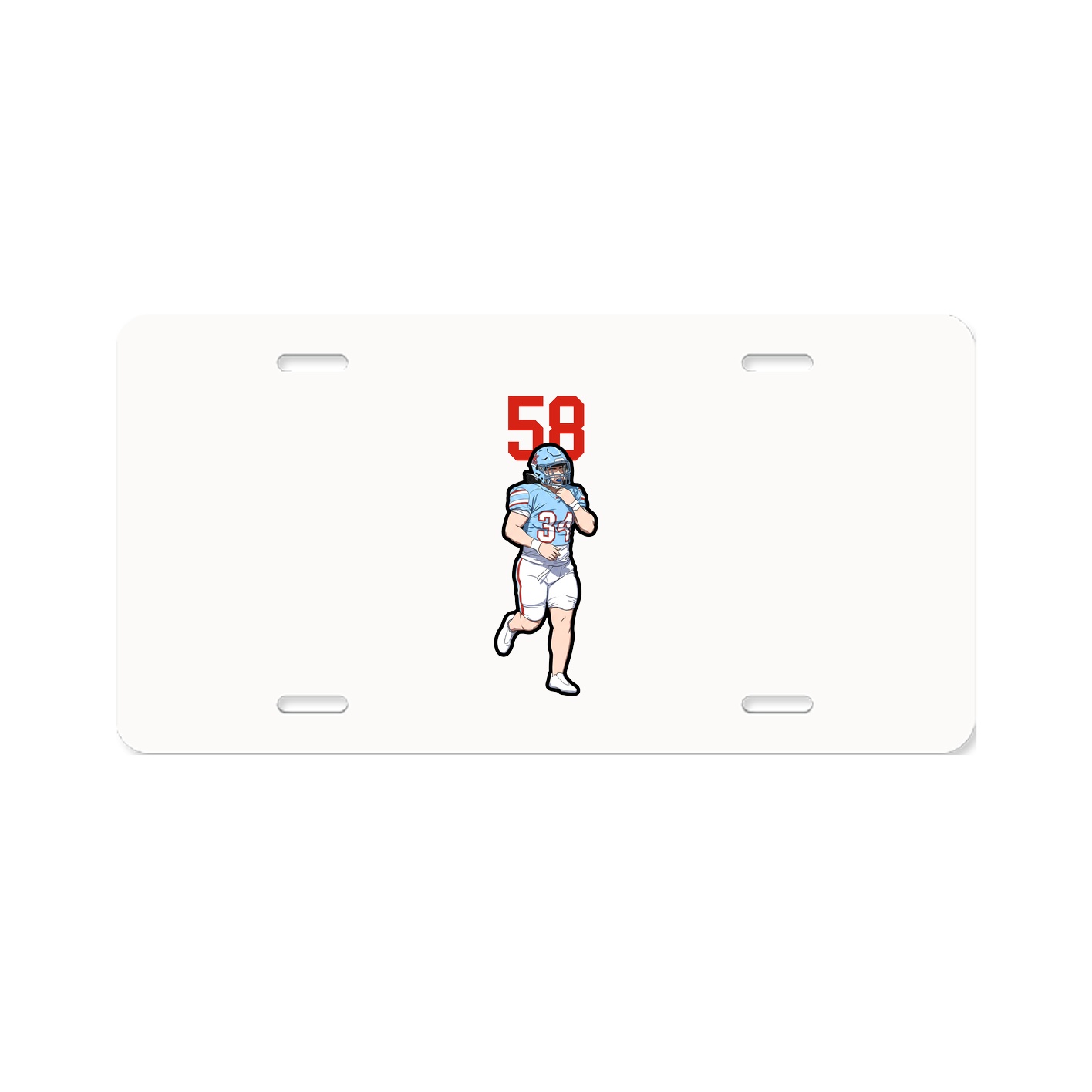 License Plate — Number Top in Classic