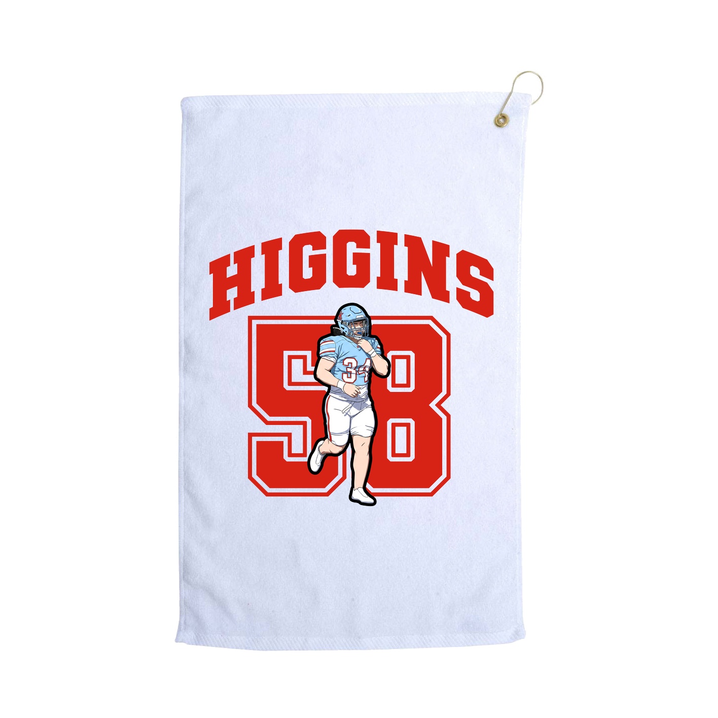 Golf Towel — Number in White