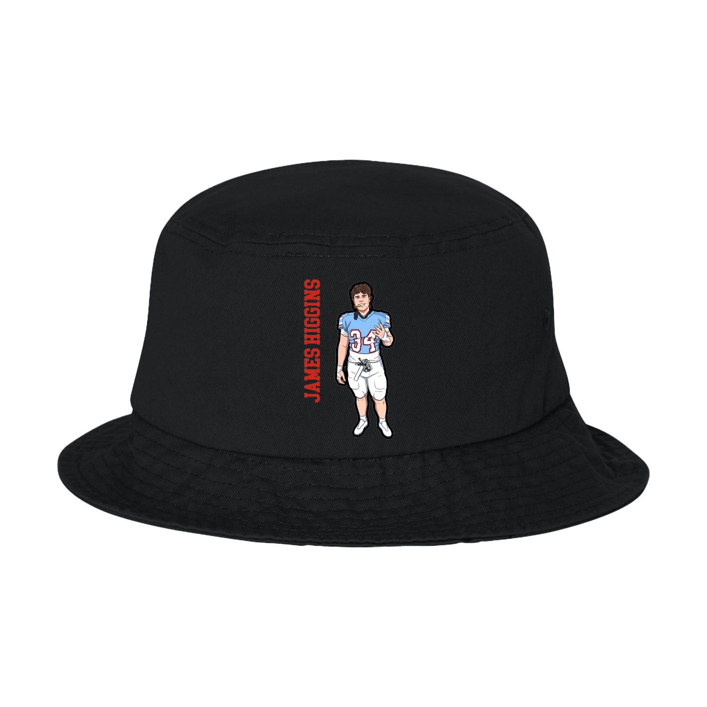 Bucket Cap — Name Vertical in Black