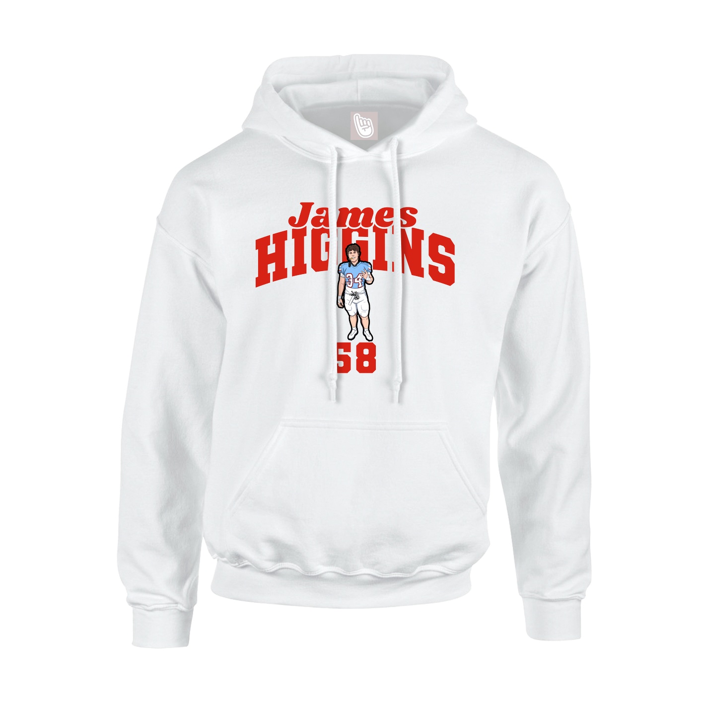 Youth Hoodie — Signature Arch in White