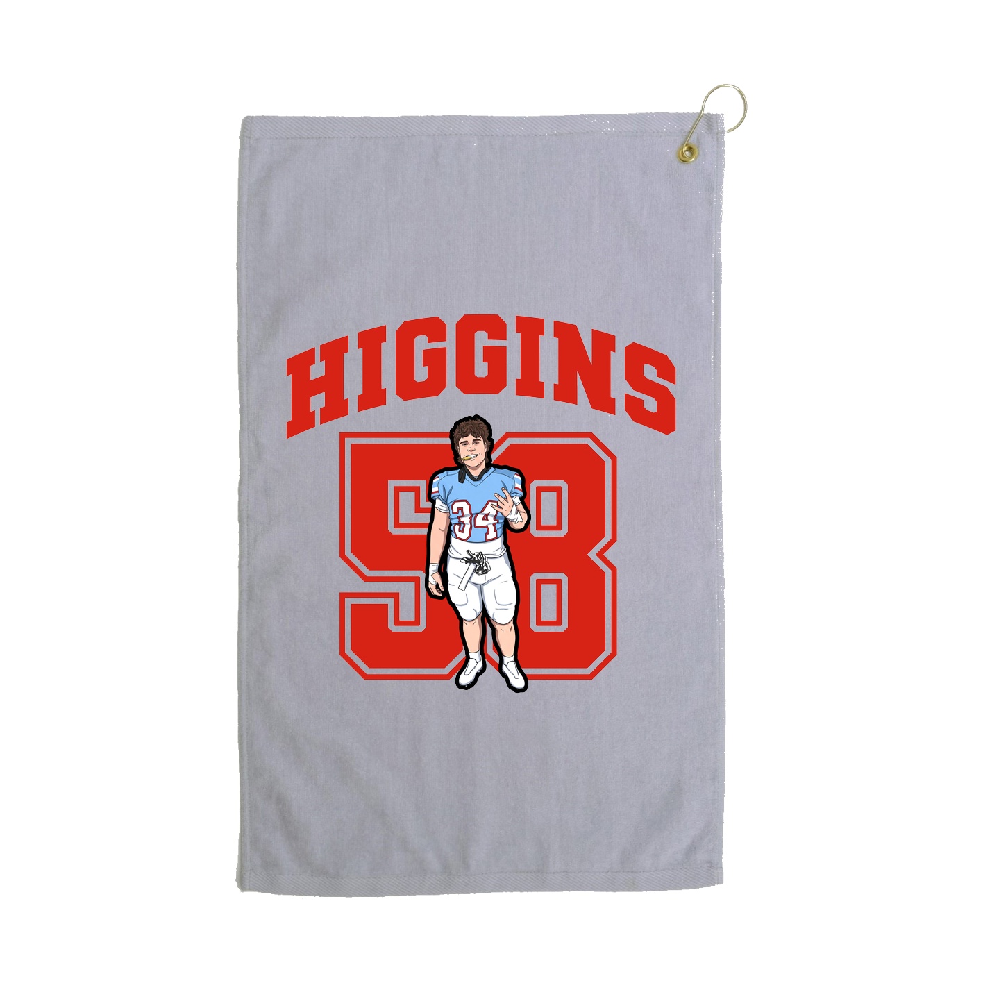 Golf Towel — Number in Grey