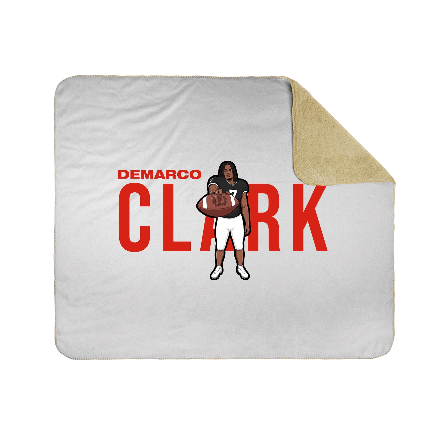 Throw Blanket — Player Name in White