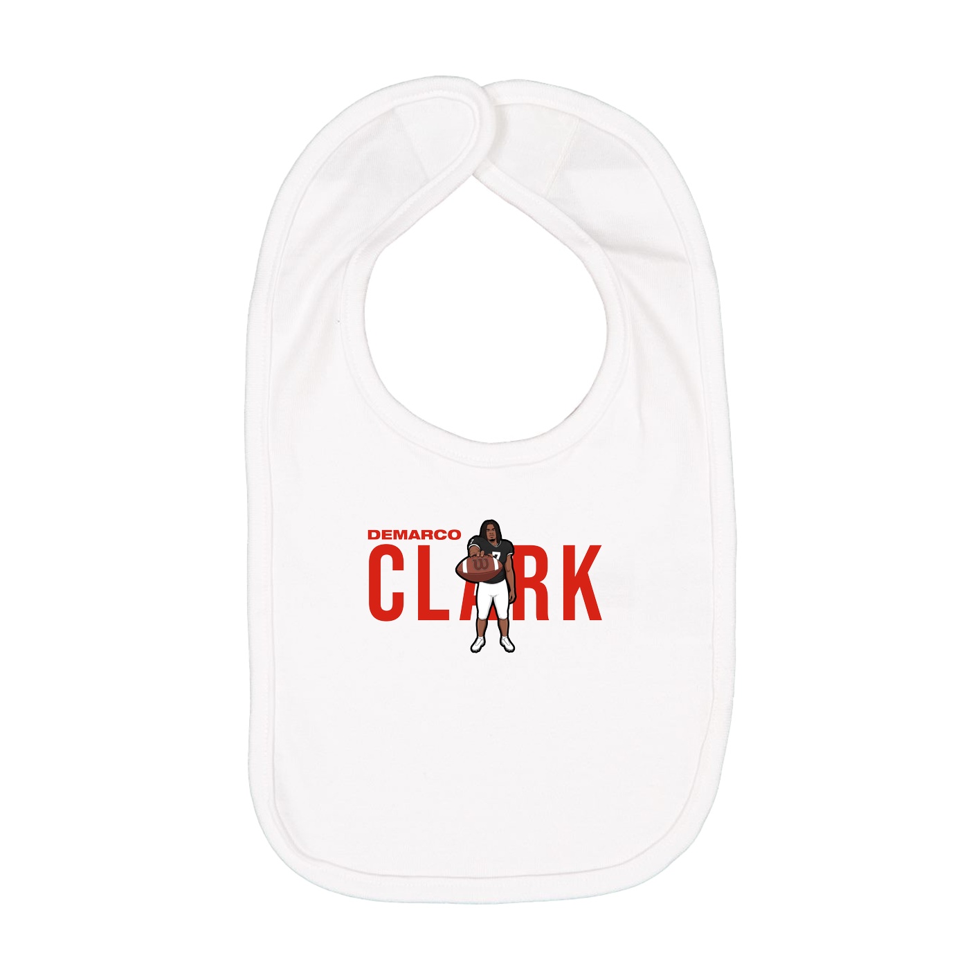 Infant Bib — Player Name in White