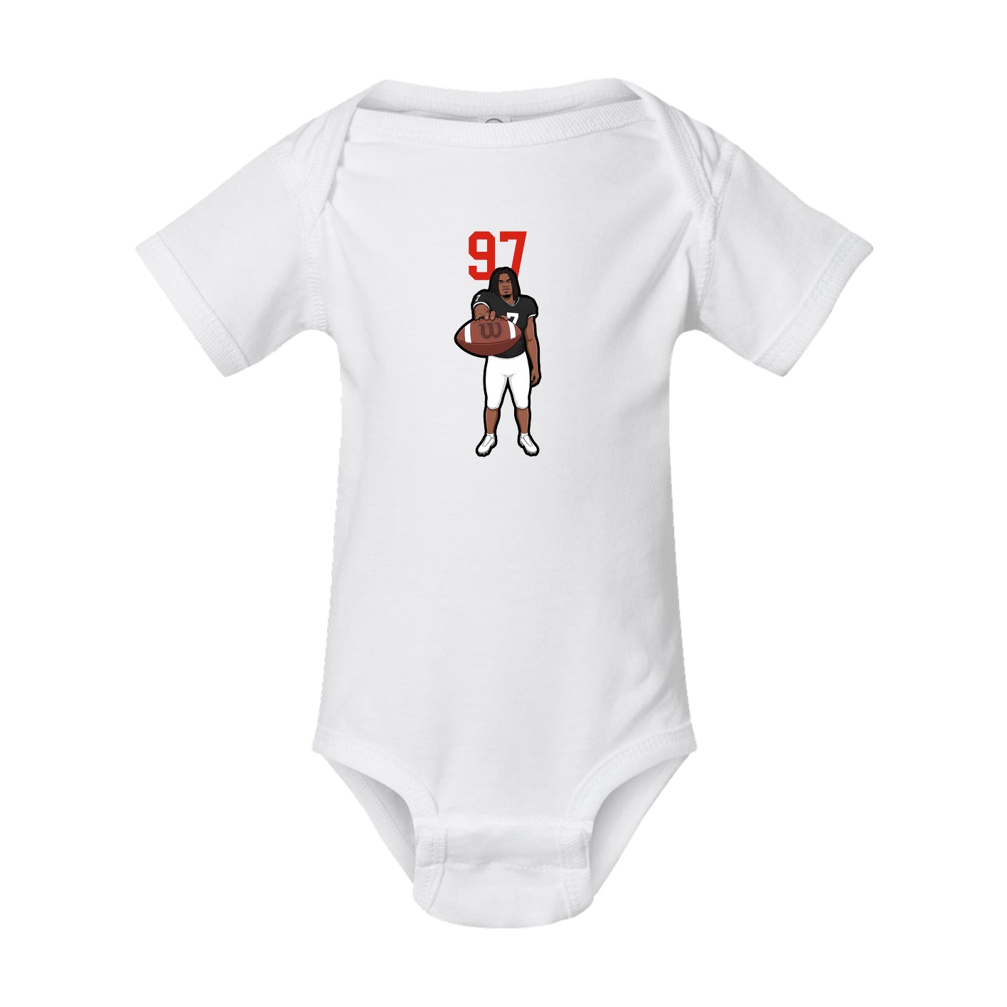 Baby Onesie — Number Top in White