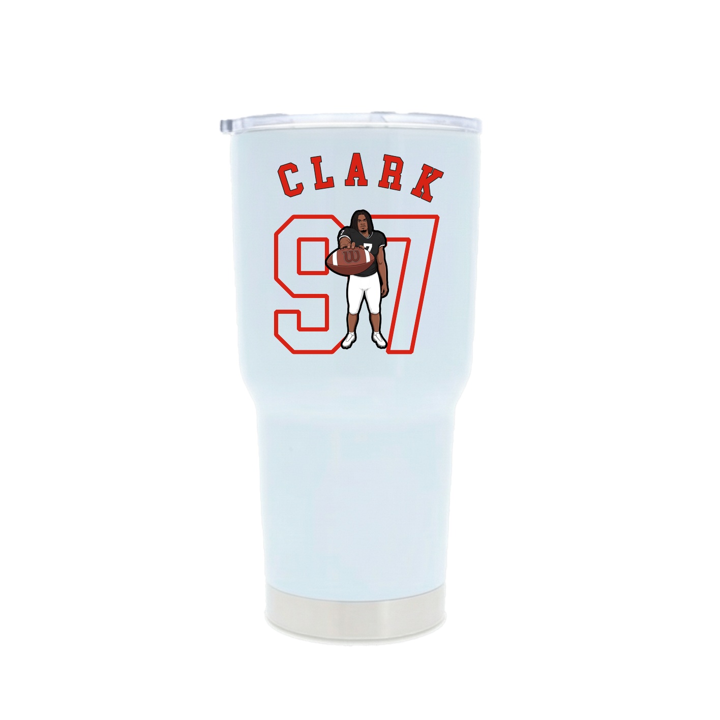 30oz Stainless Steel Tumbler — Shirsey Arch in White