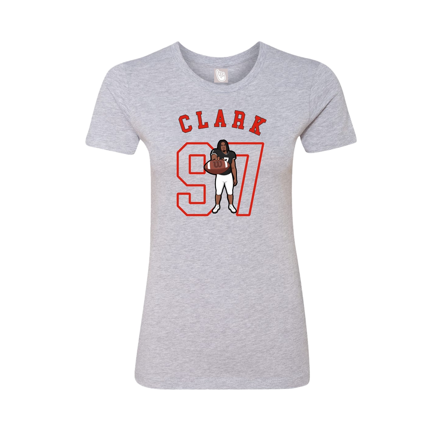 Fitted Women's Tee — Shirsey Arch in Grey