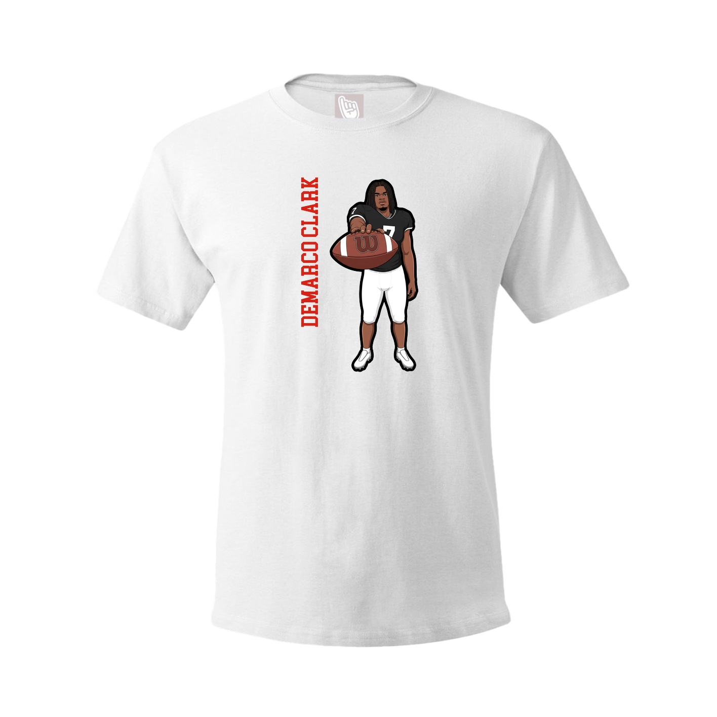 Tee — Name Vertical in White