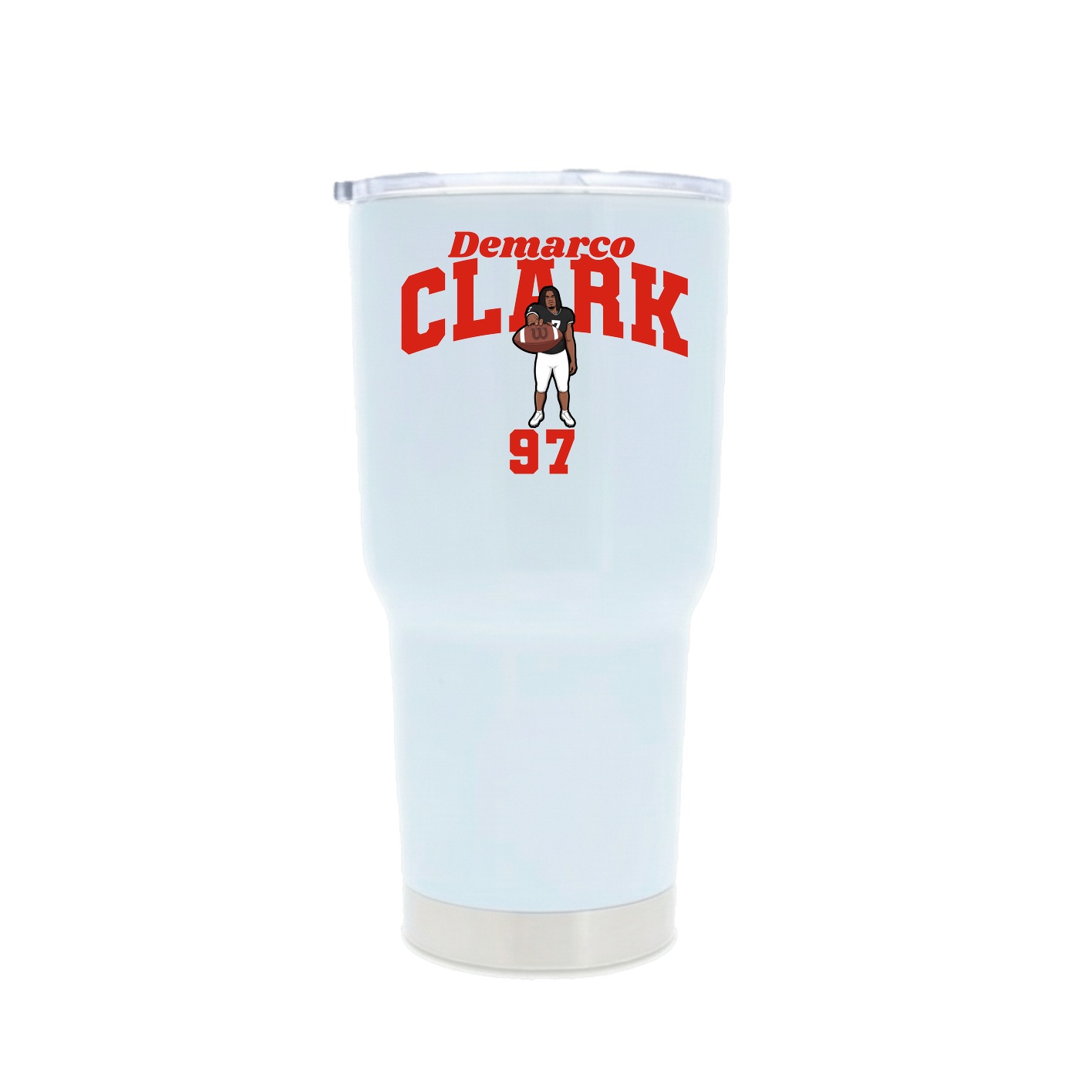 30oz Stainless Steel Tumbler — Signature Arch in White