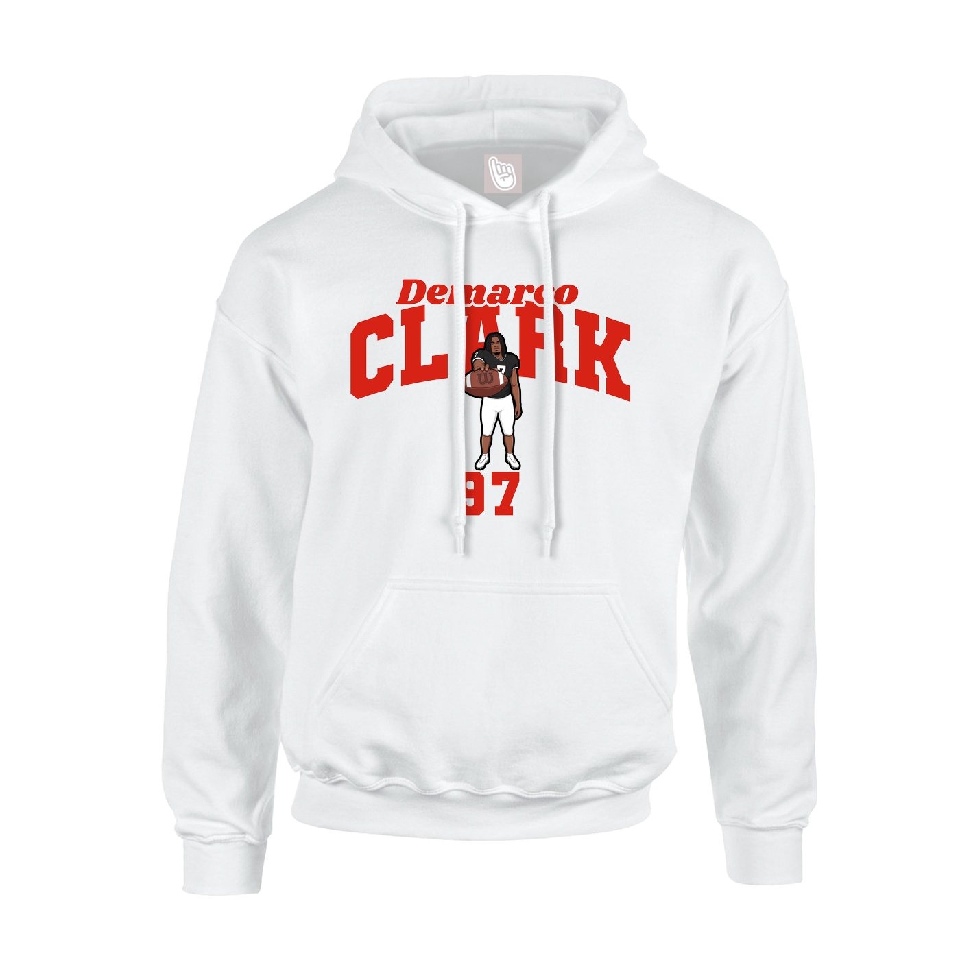 Hoodie — Signature Arch in White