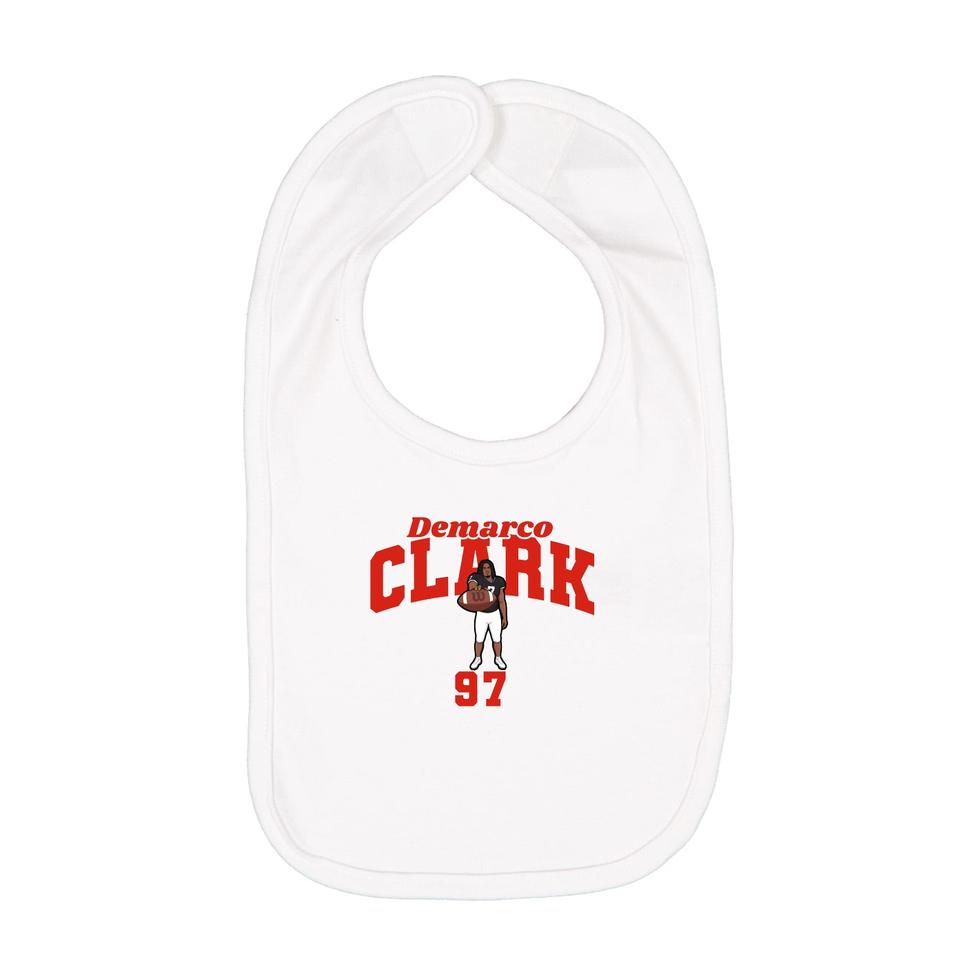 Infant Bib — Signature Arch in White