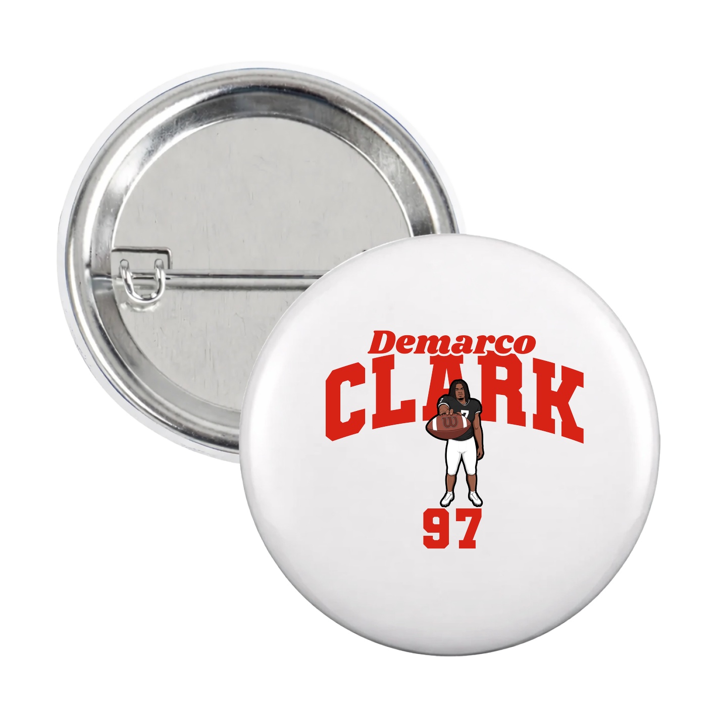 Game Day Button — Signature Arch in White