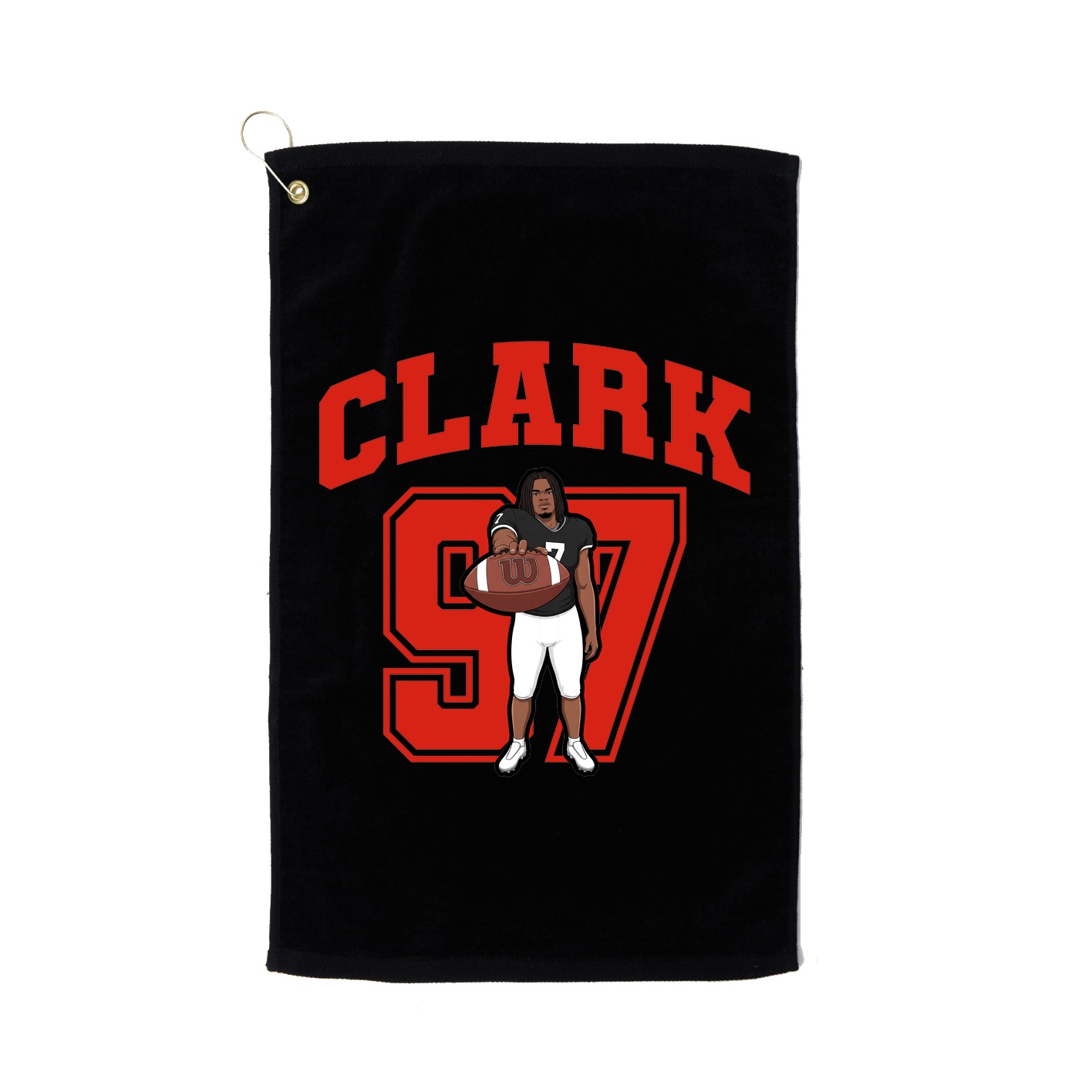 Golf Towel — Number in Black