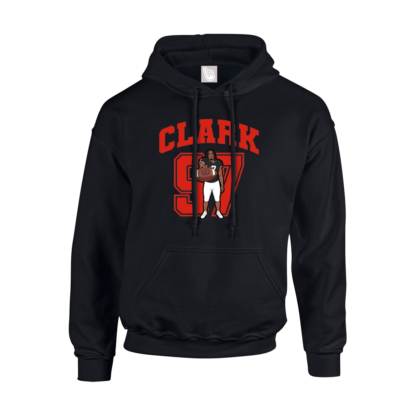 Hoodie — Number in Black