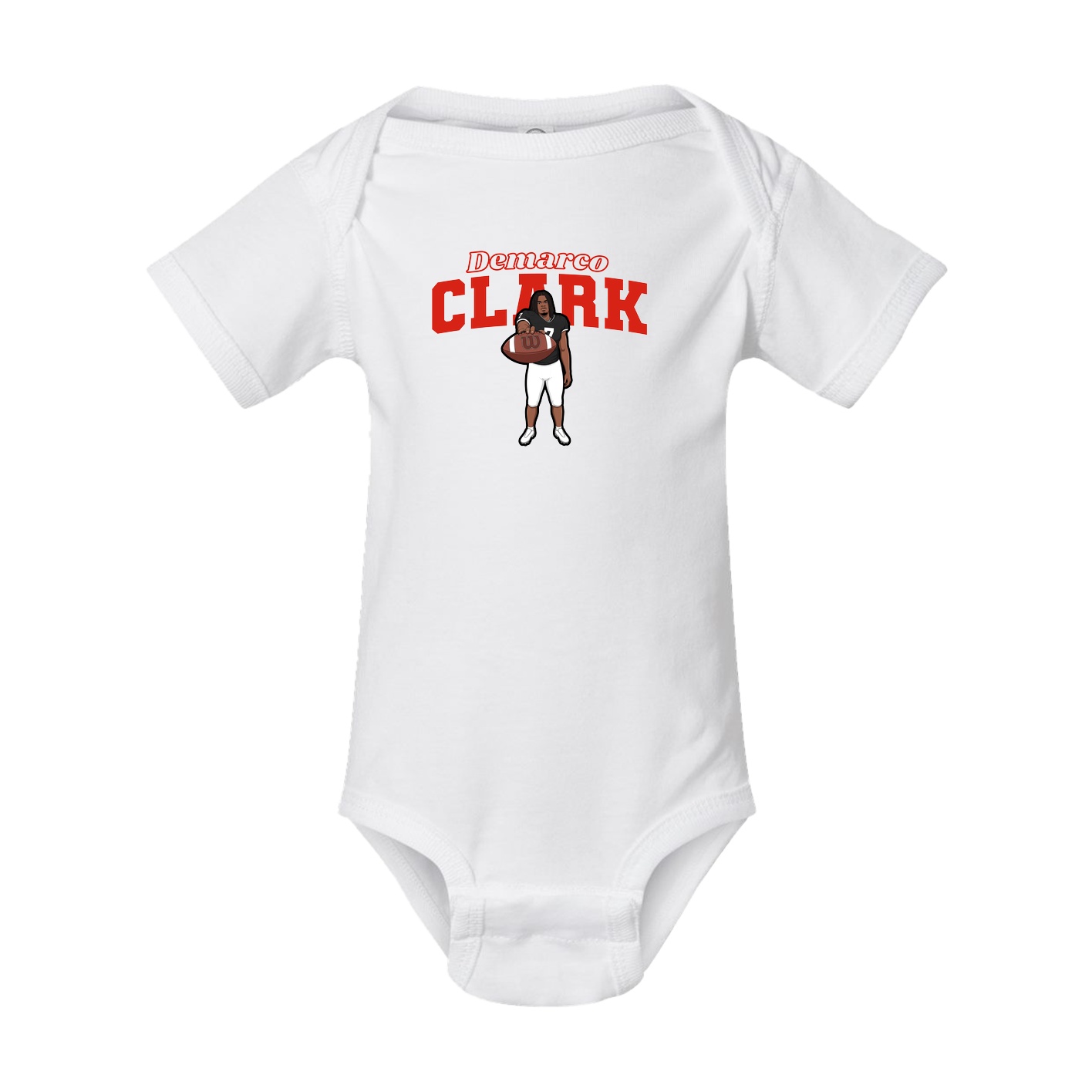 Baby Onesie — Name Arch in White