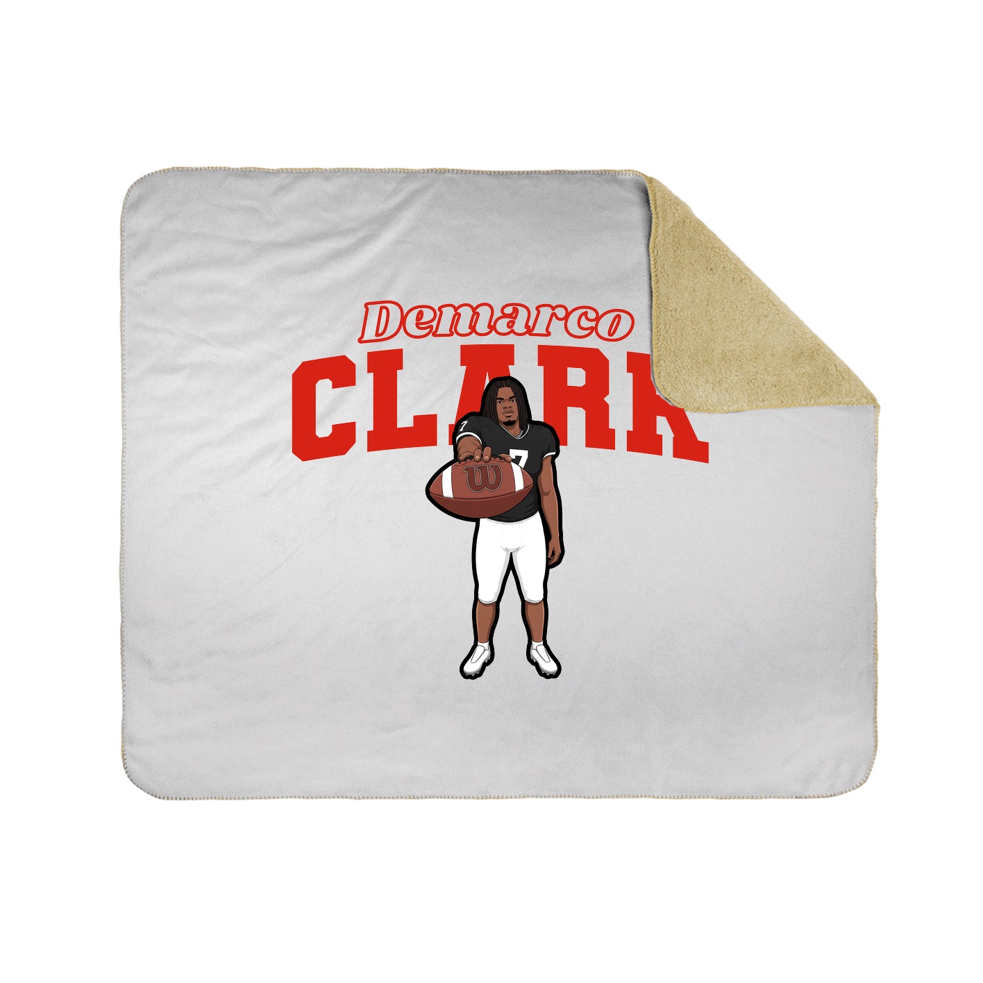 Throw Blanket — Name Arch in White