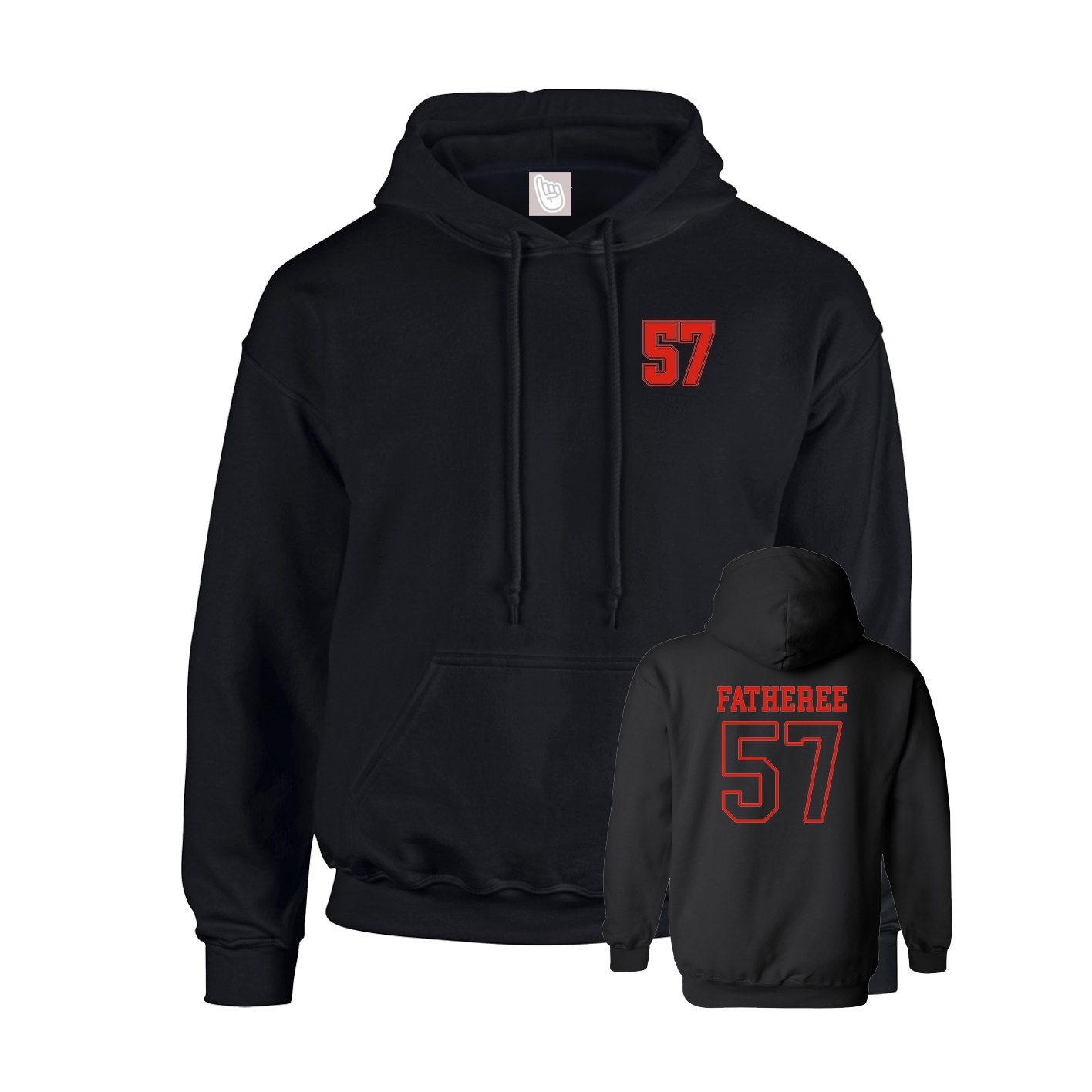 Youth Hoodie — Chest Back in Black