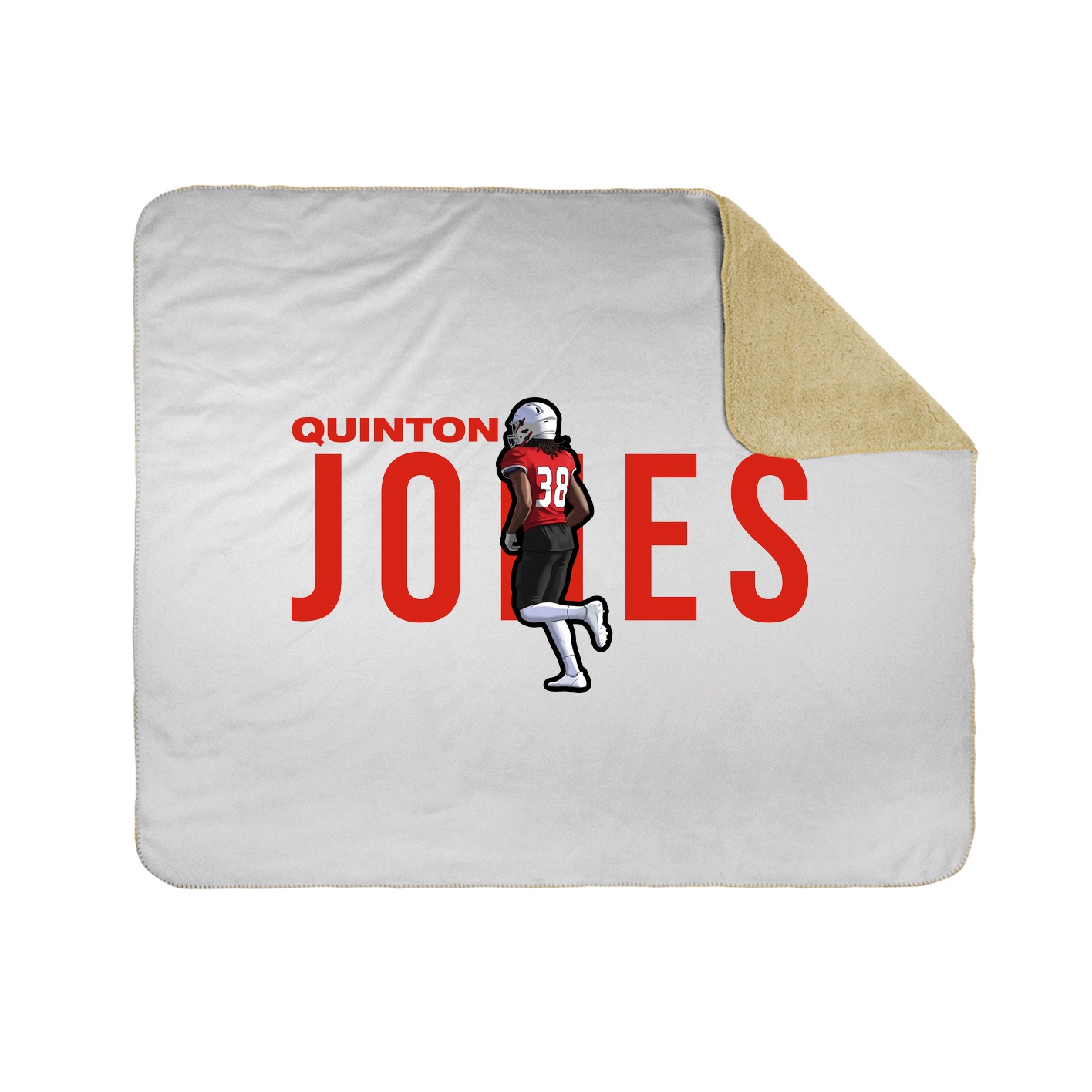 Throw Blanket — Player Name in White