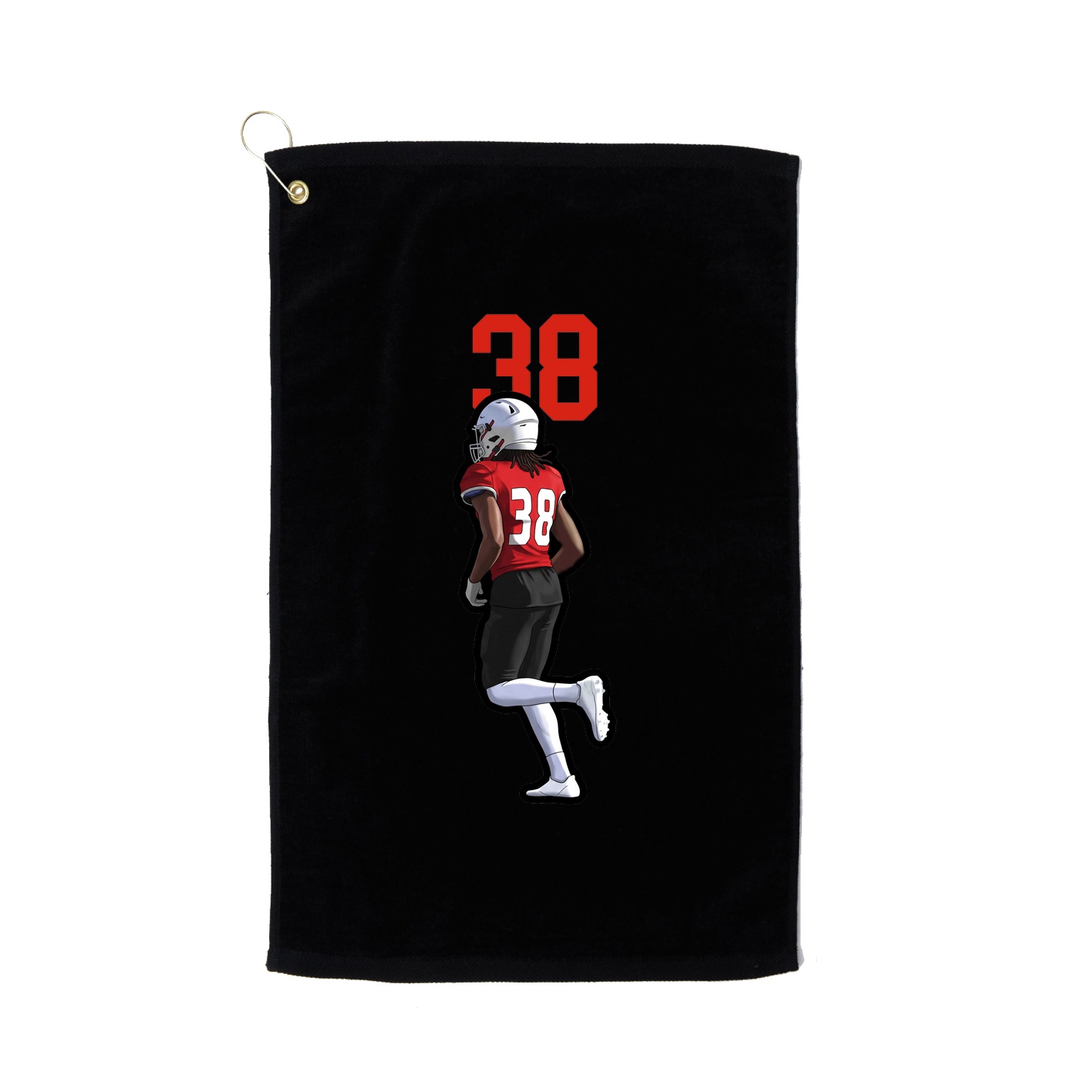 Golf Towel — Number Top in Black