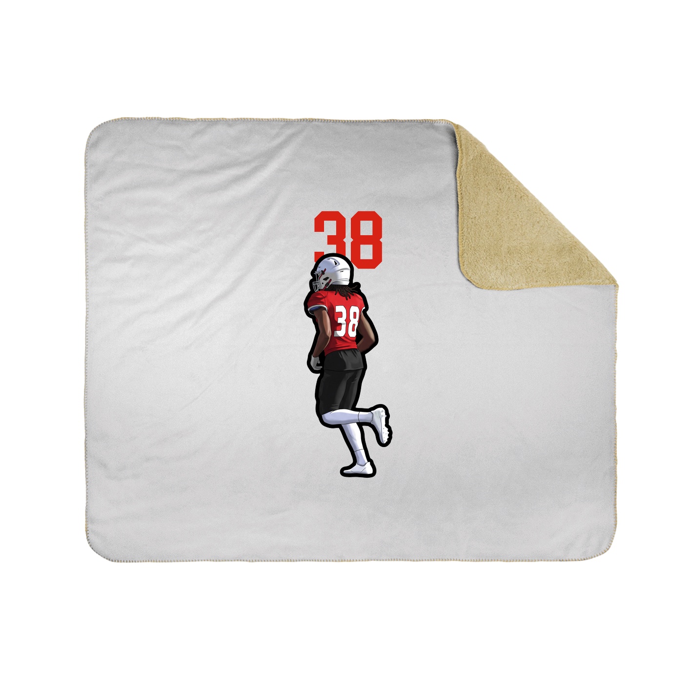 Throw Blanket — Number Top in White
