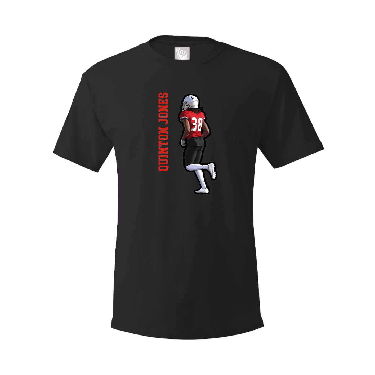 Tee — Name Vertical in Black