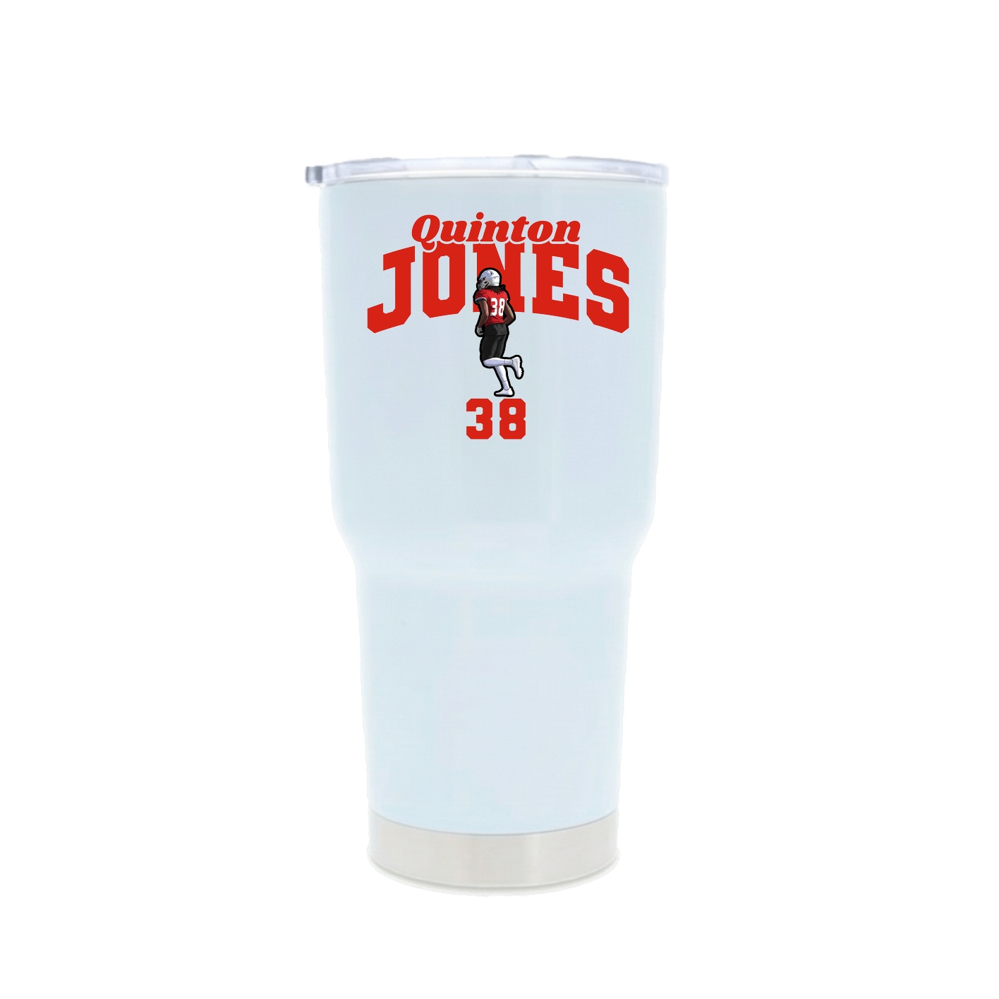 30oz Stainless Steel Tumbler — Signature Arch in White