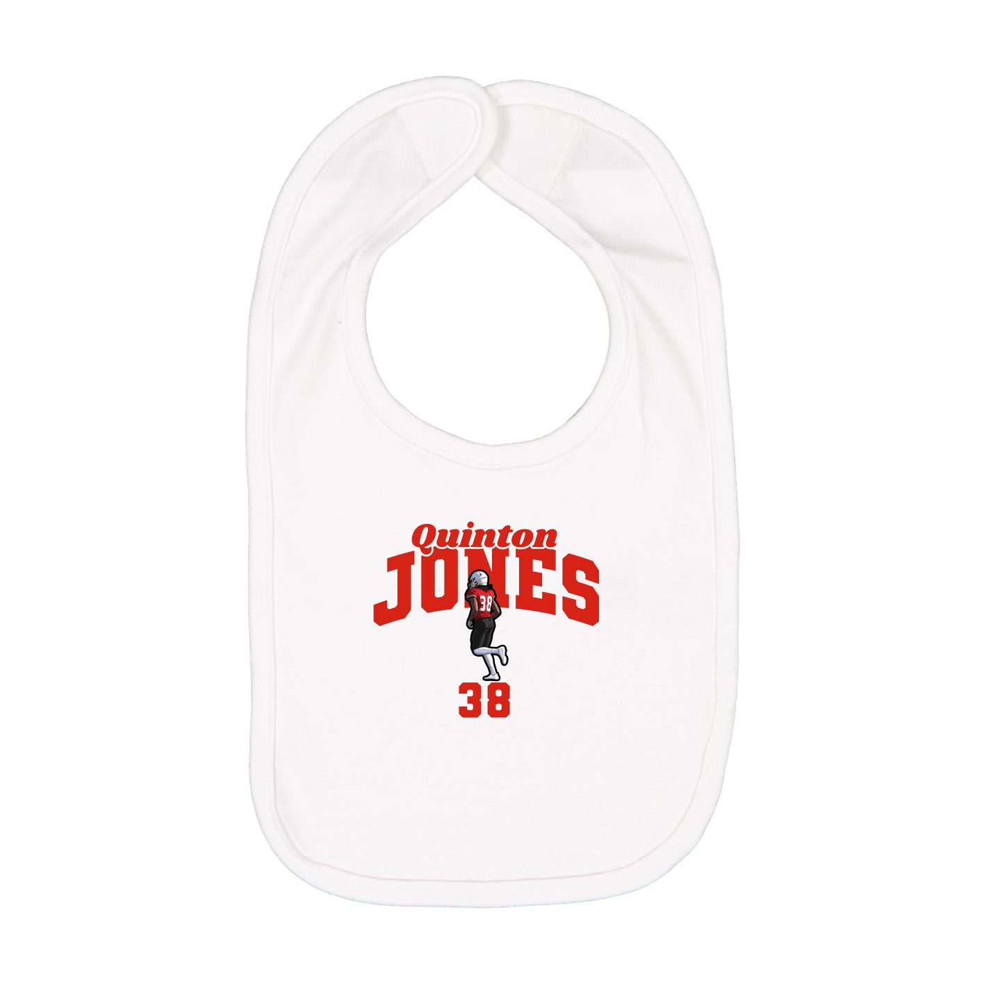 Infant Bib — Signature Arch in White