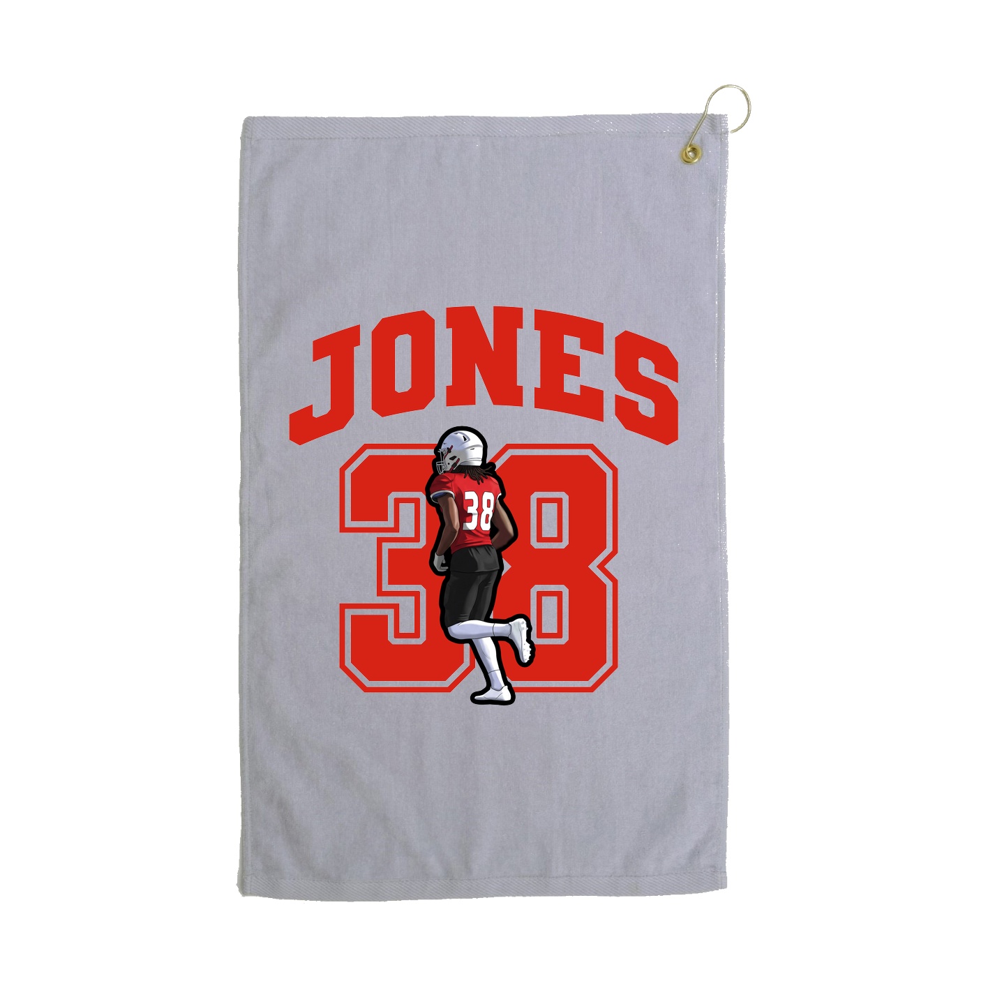 Golf Towel — Number in Grey