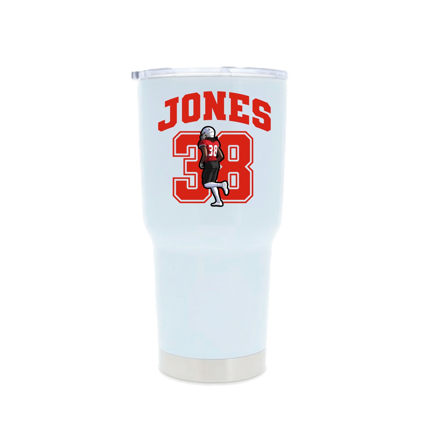 30oz Stainless Steel Tumbler — Number in White