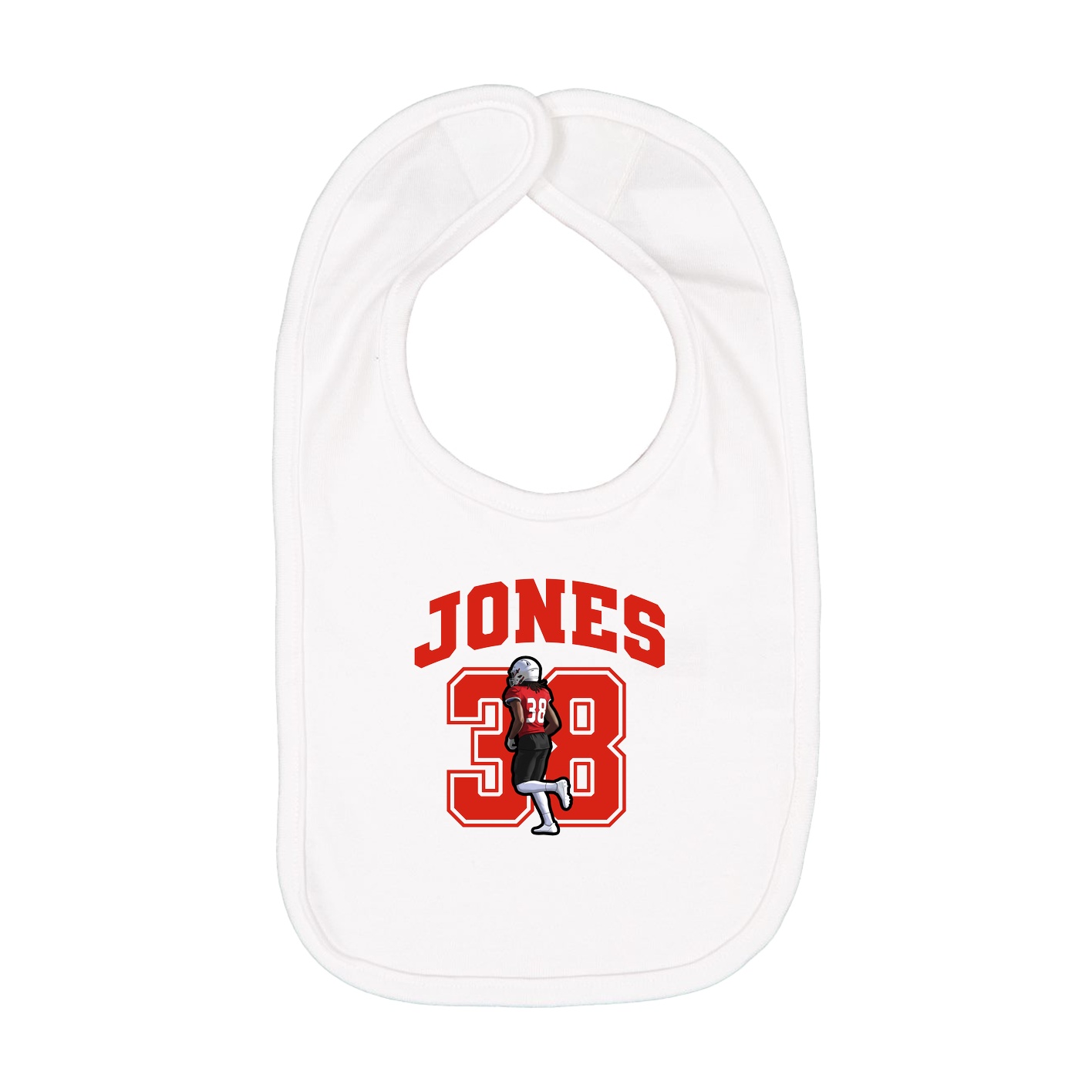 Infant Bib — Number in White