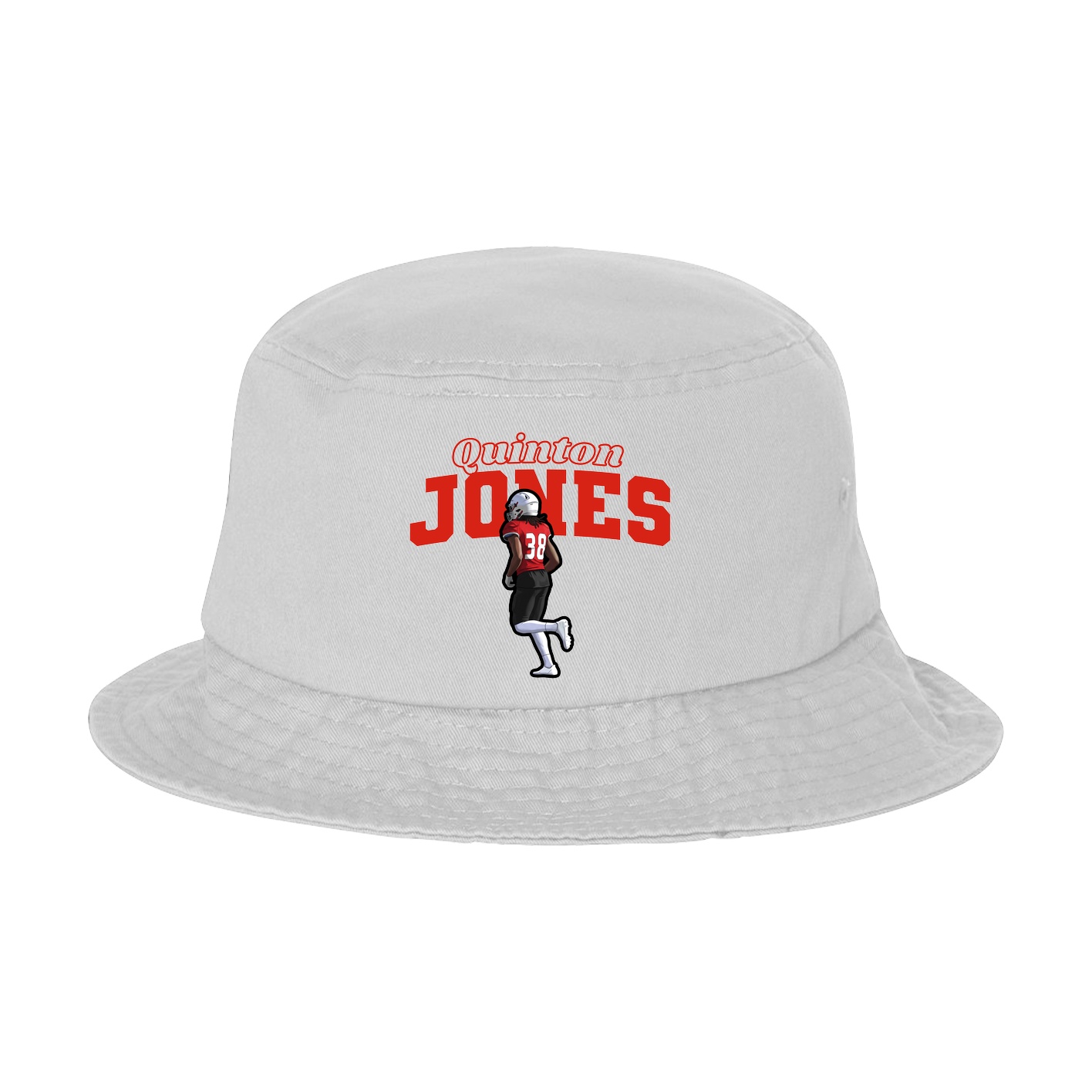 Bucket Cap — Name Arch in White