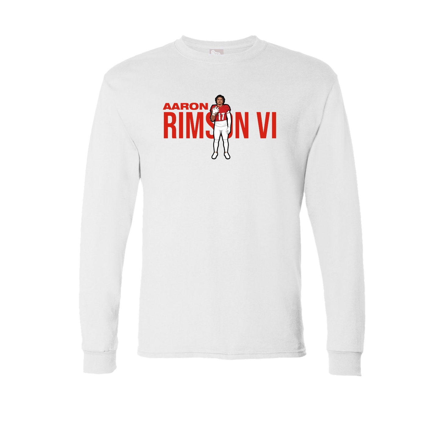 Long Sleeve Tee — Player Name in White