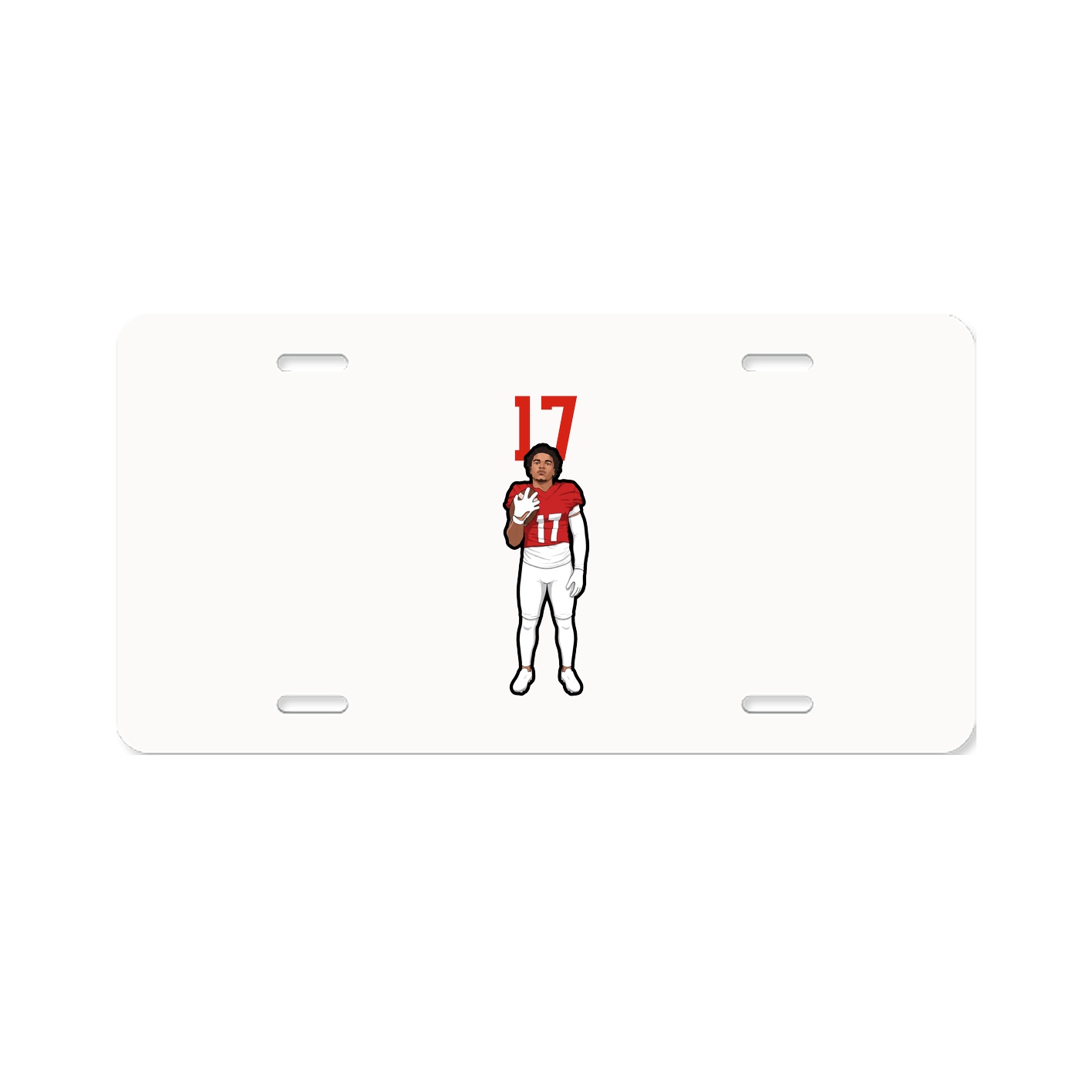License Plate — Number Top in Classic