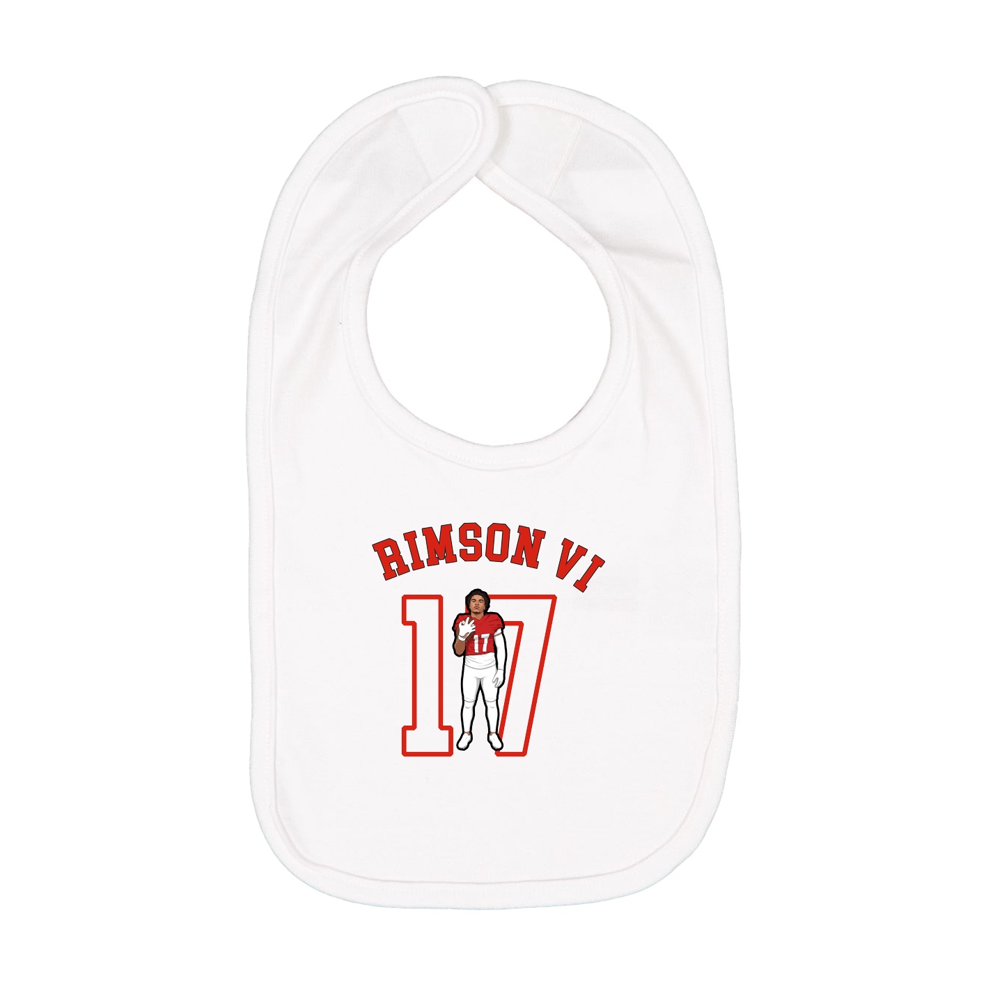 Infant Bib — Shirsey Arch in White