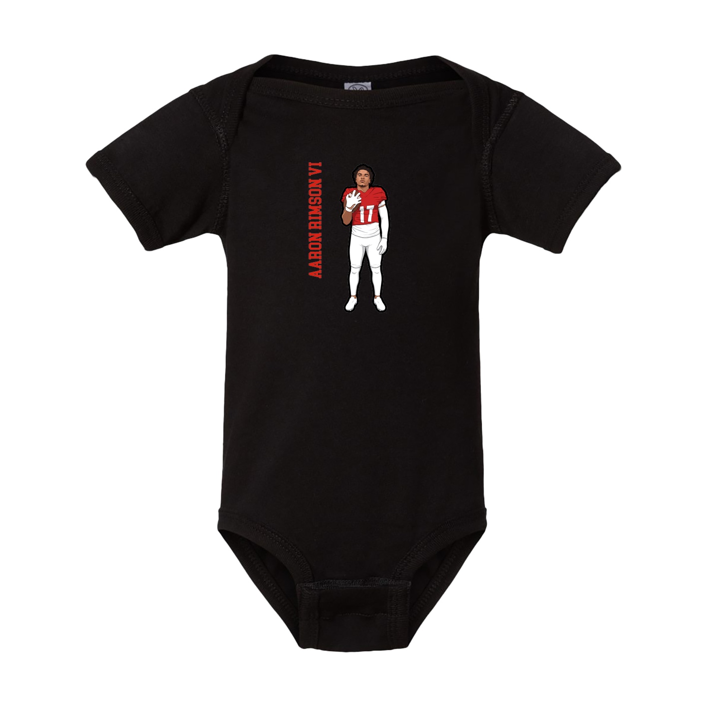 Baby Onesie — Name Vertical in Black