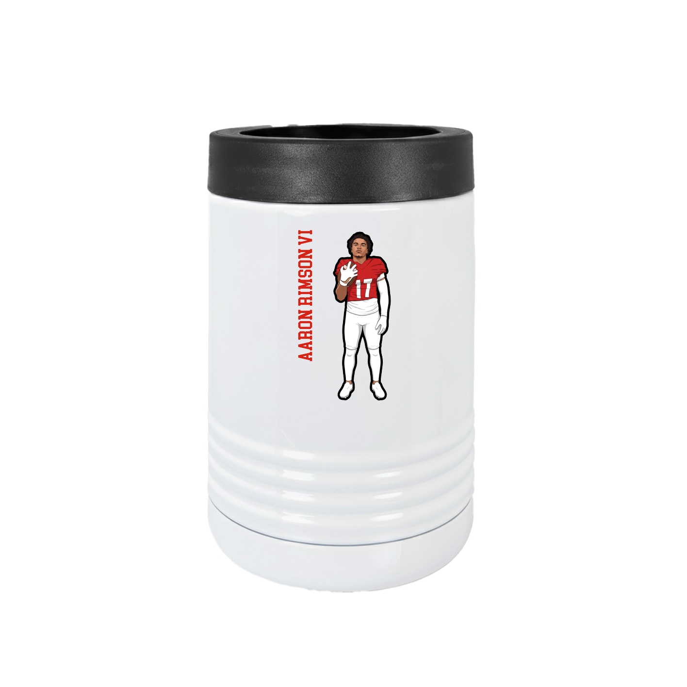 Beverage Holder — Name Vertical in White