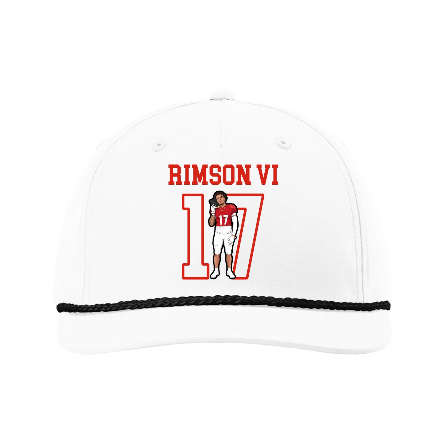 Five-Panel Classic Rope Cap — Shirsey in White