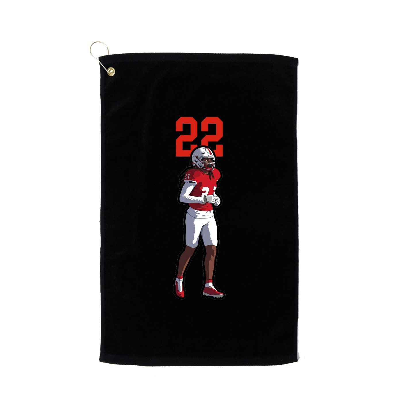 Golf Towel — Number Top in Black