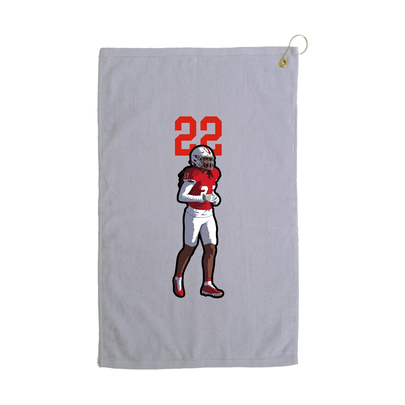 Golf Towel — Number Top in Grey