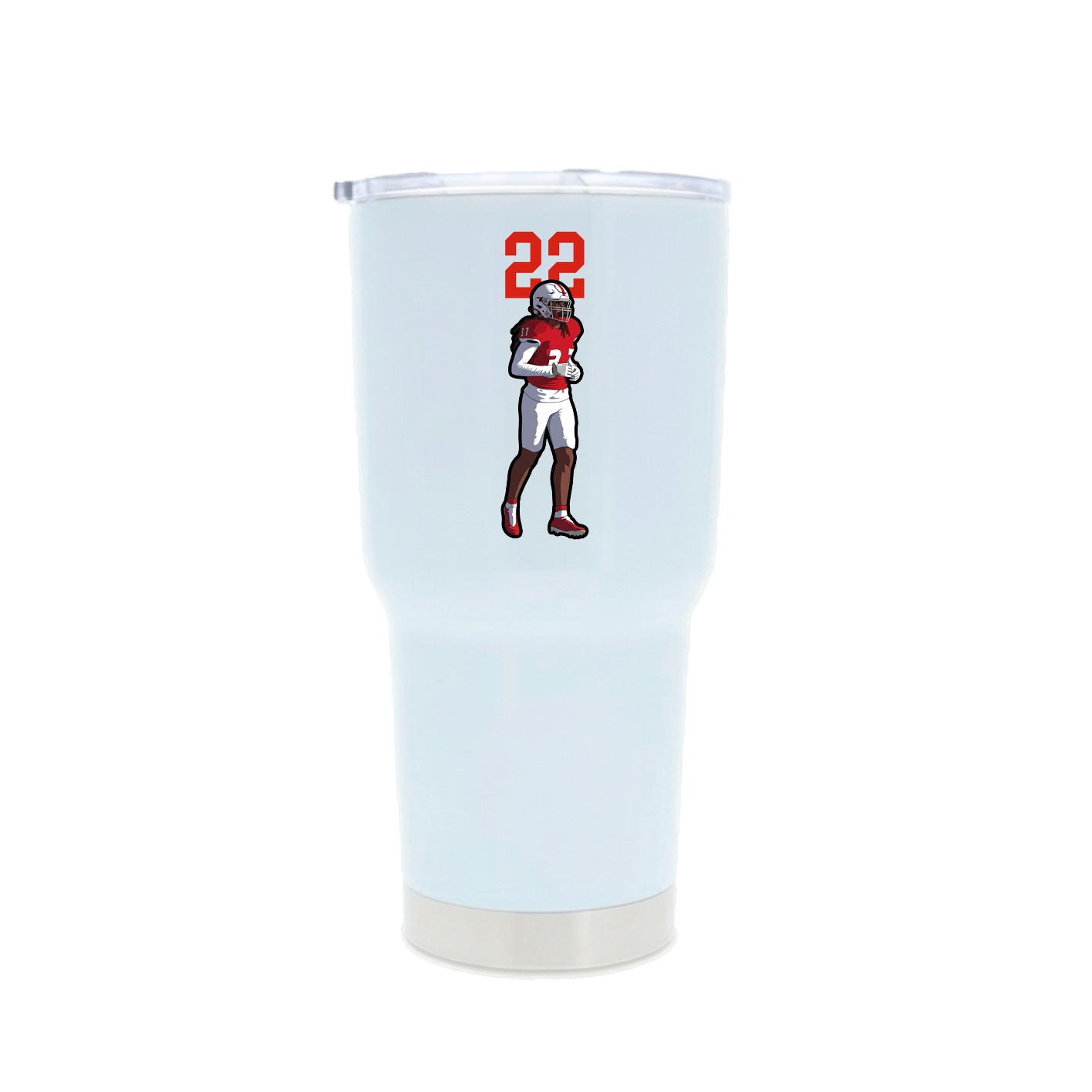 30oz Stainless Steel Tumbler — Number Top in White