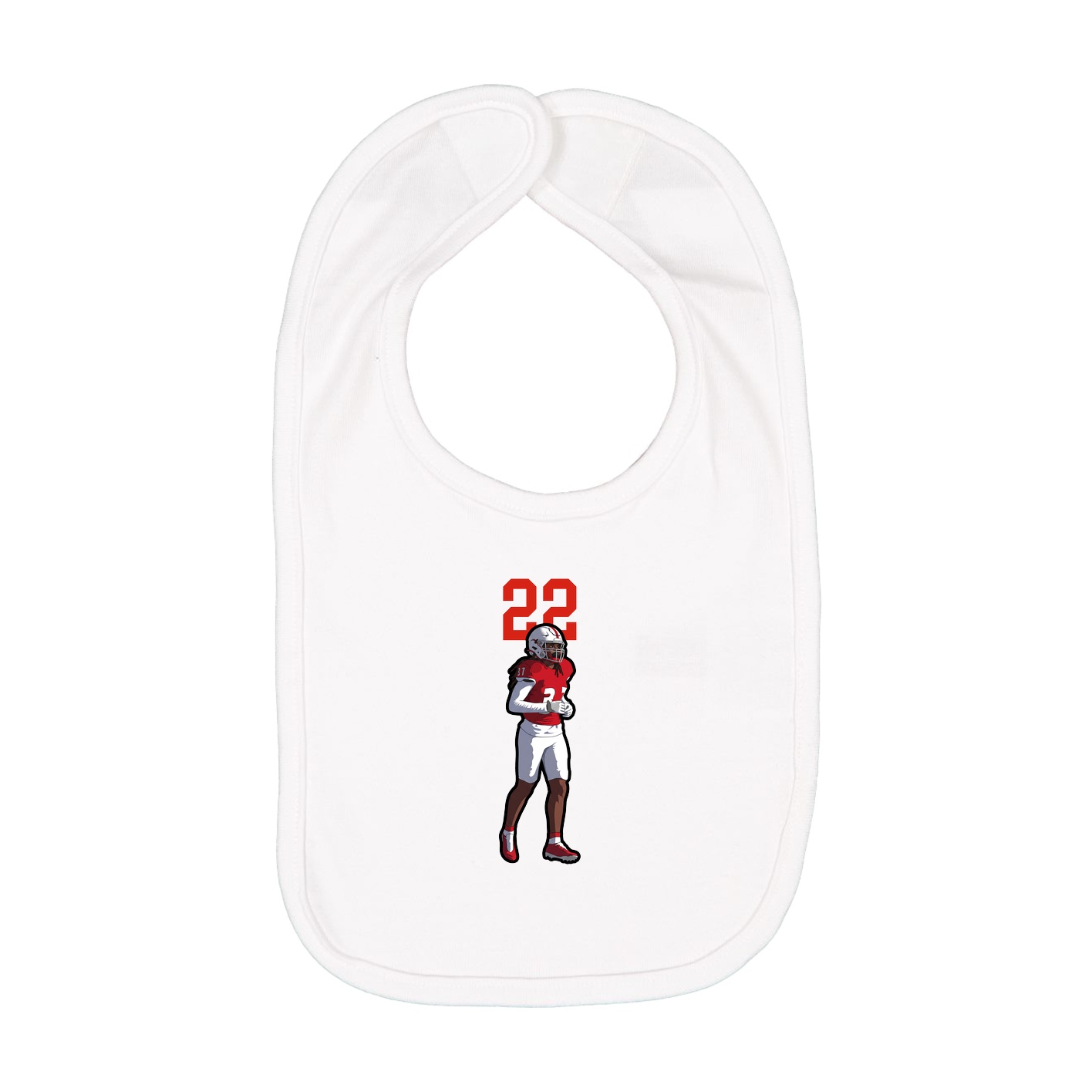 Infant Bib — Number Top in White