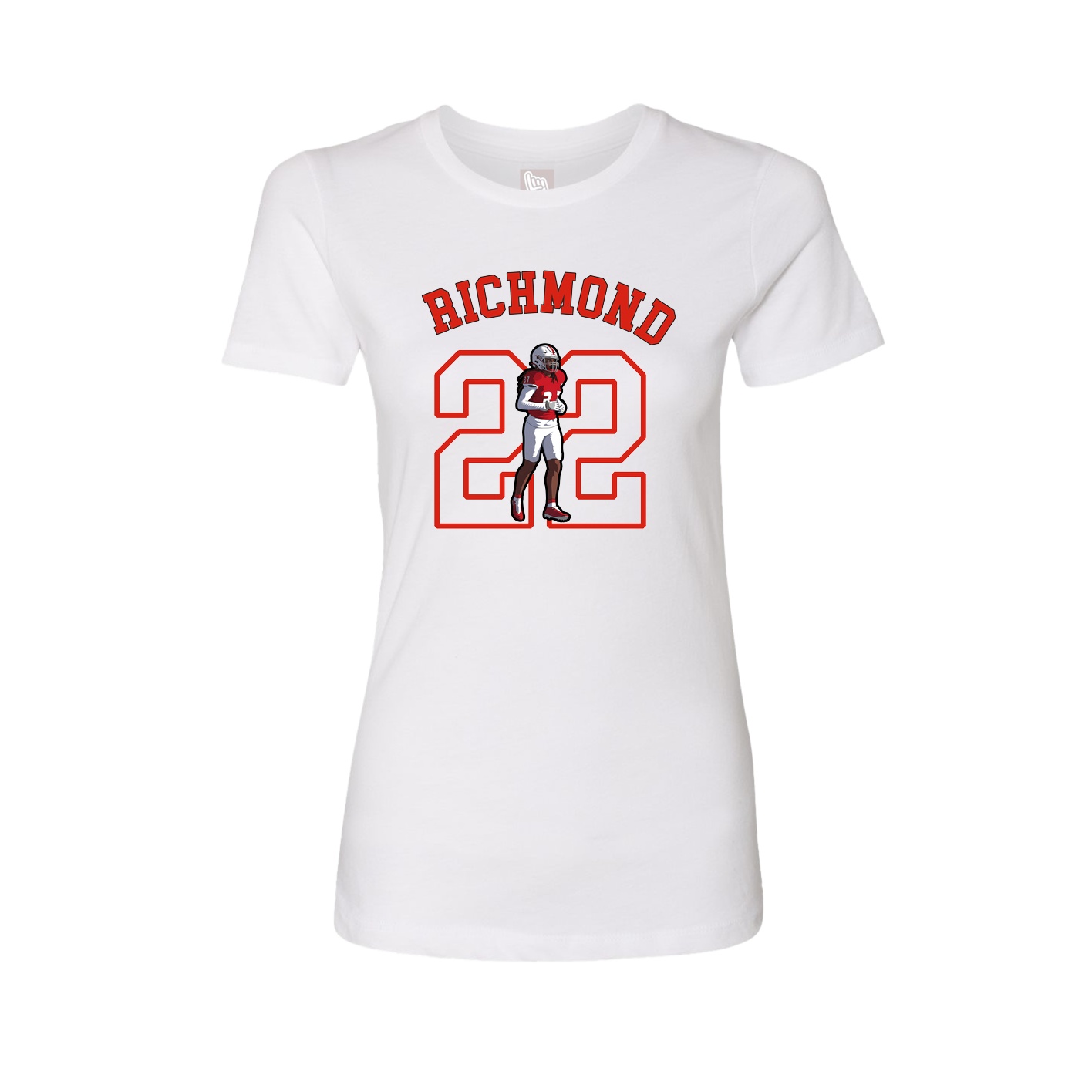Fitted Women's Tee — Shirsey Arch in White