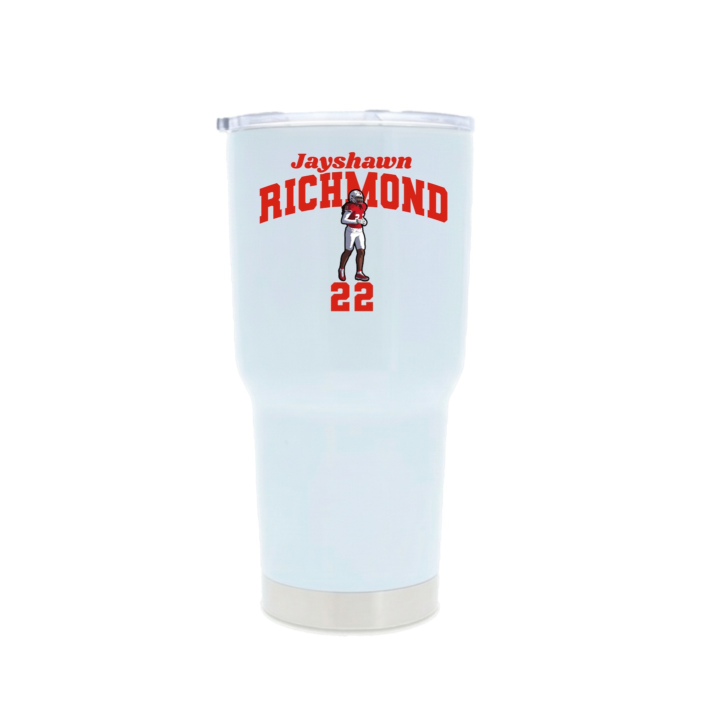 30oz Stainless Steel Tumbler — Signature Arch in White