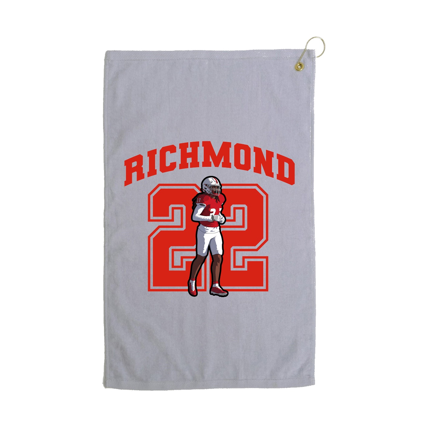Golf Towel — Number in Grey
